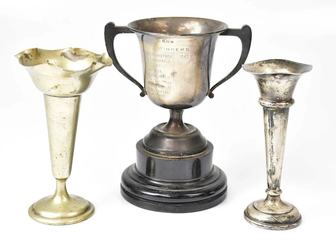 A George V hallmarked silver trophy