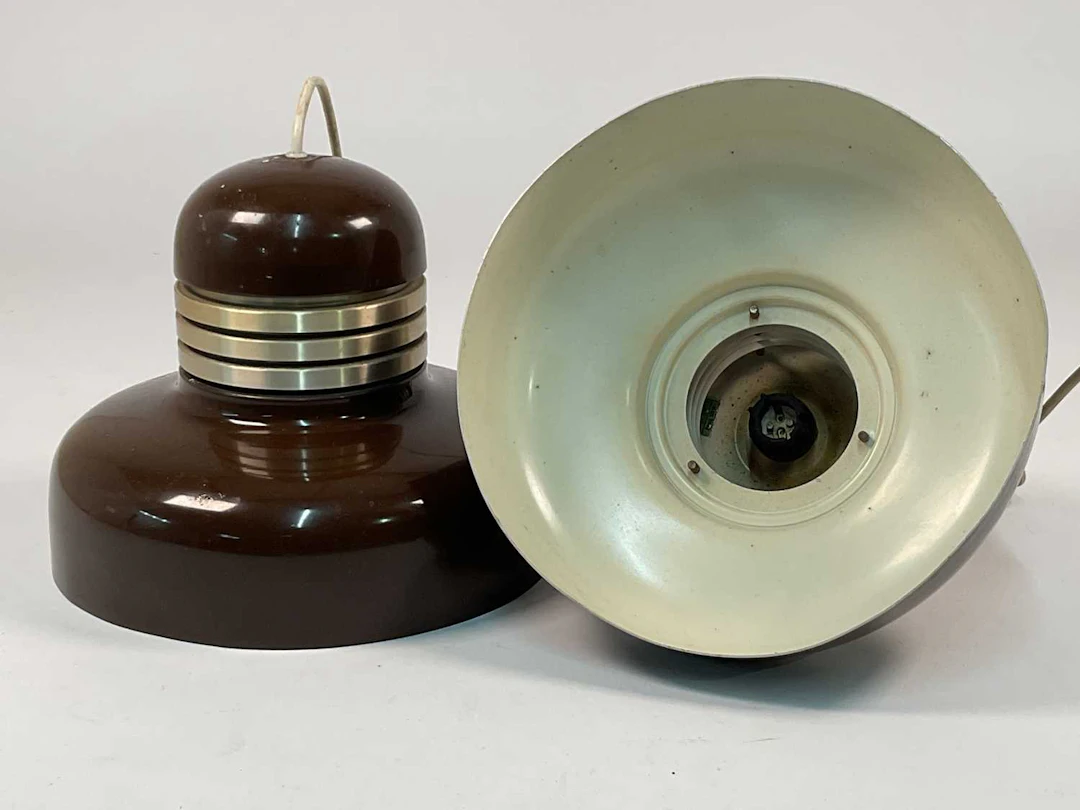 A pair of 1970s pendant lights