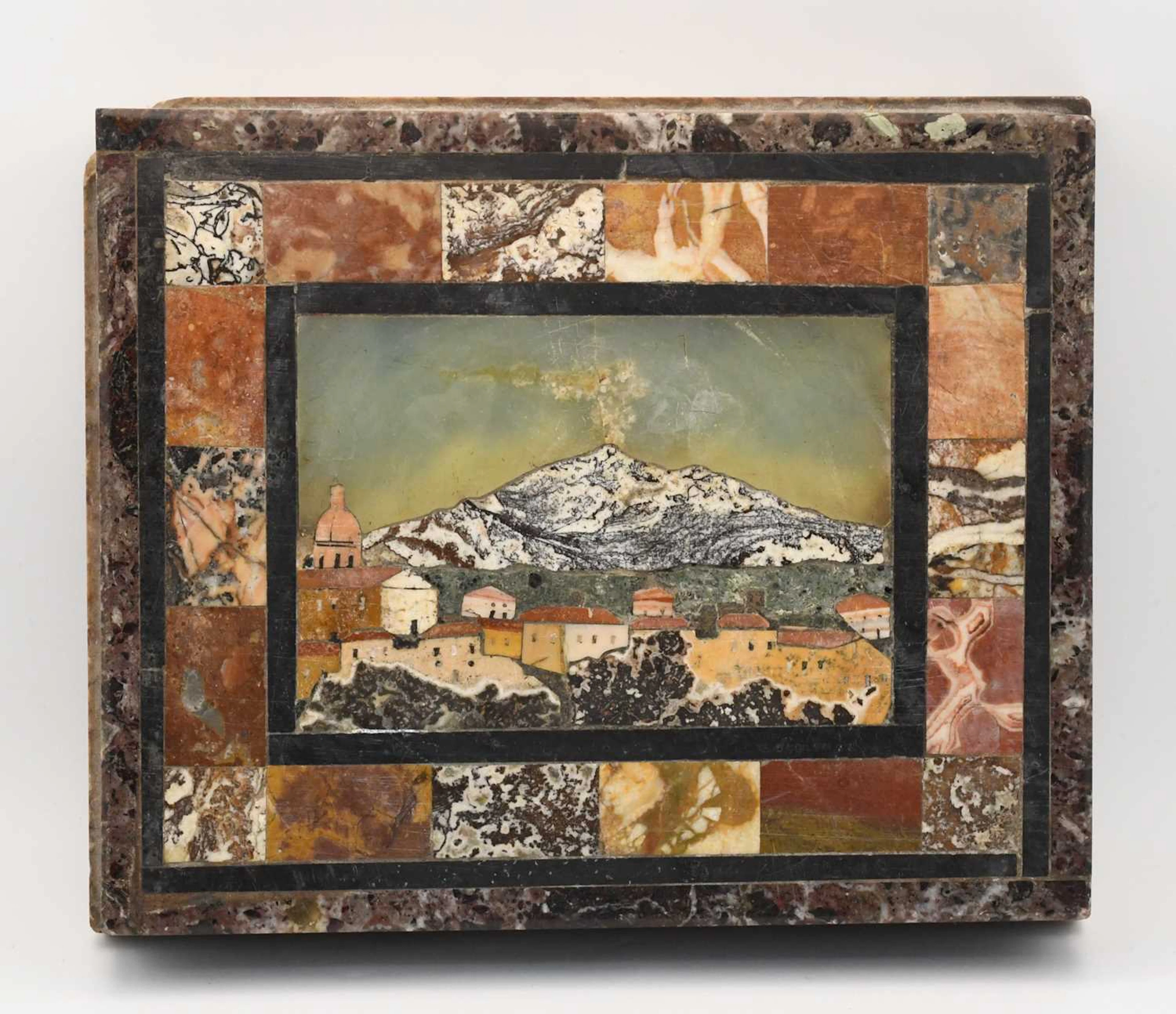 A 19th century Italian Grand Tour pietra dura and mosaic...