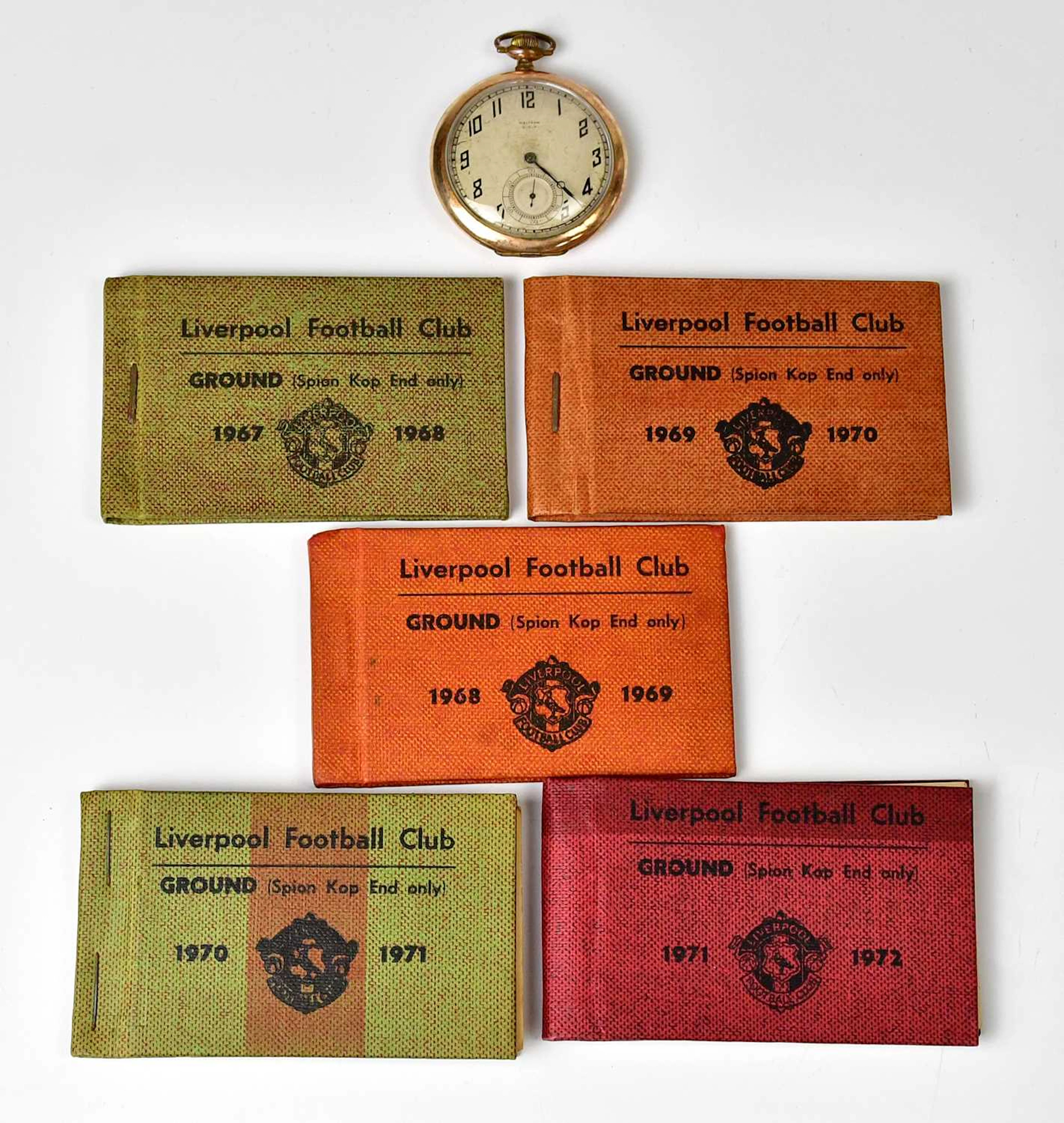 LIVERPOOL FC; five season ticket booklets