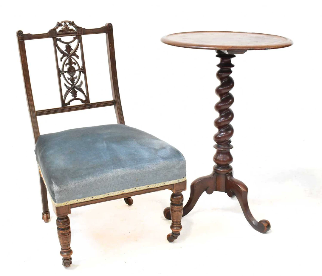 A 19th century mahogany circular topped side table