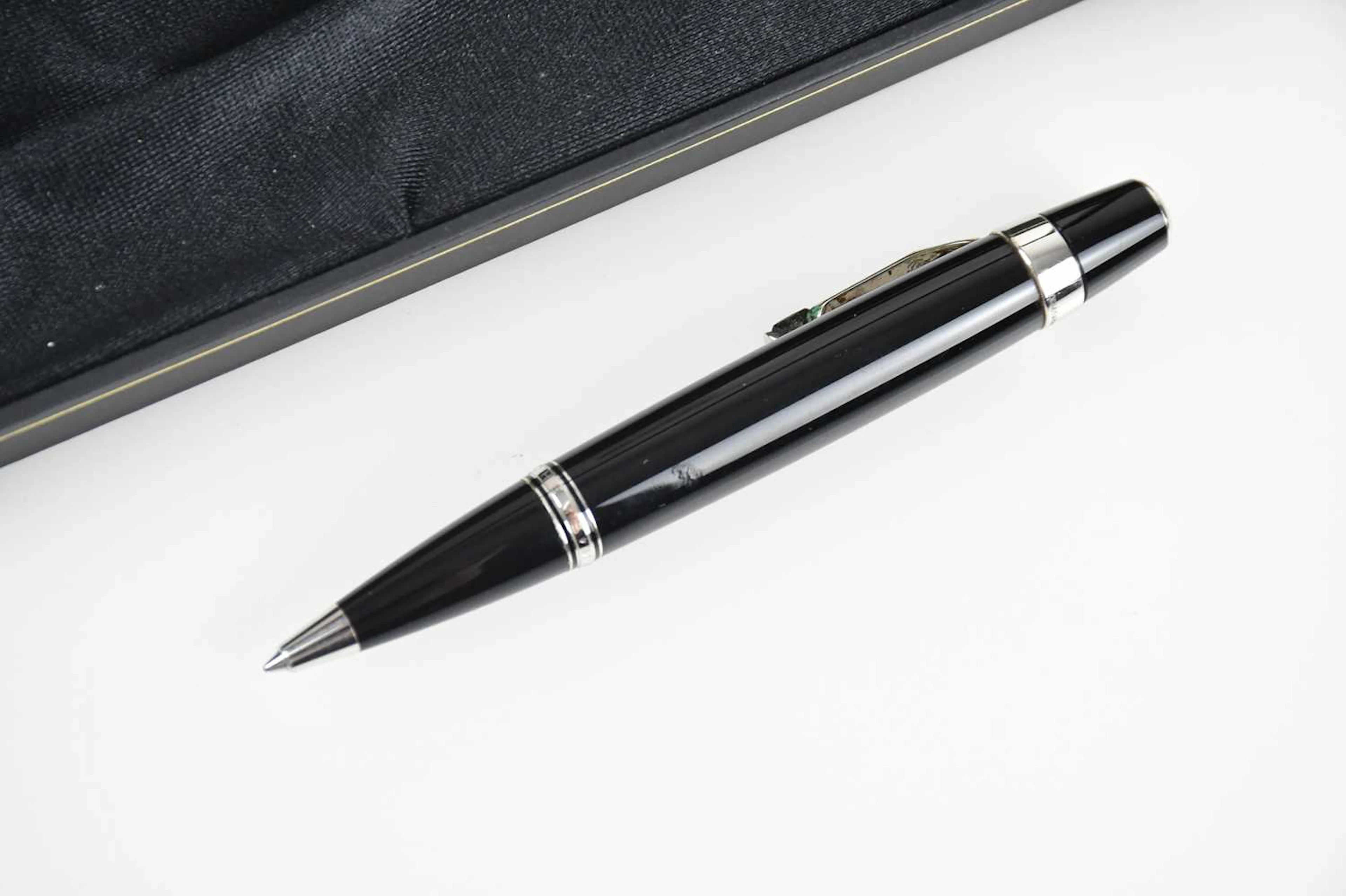 MONTBLANC; a Bohème black resin and chrome ballpoint pen
