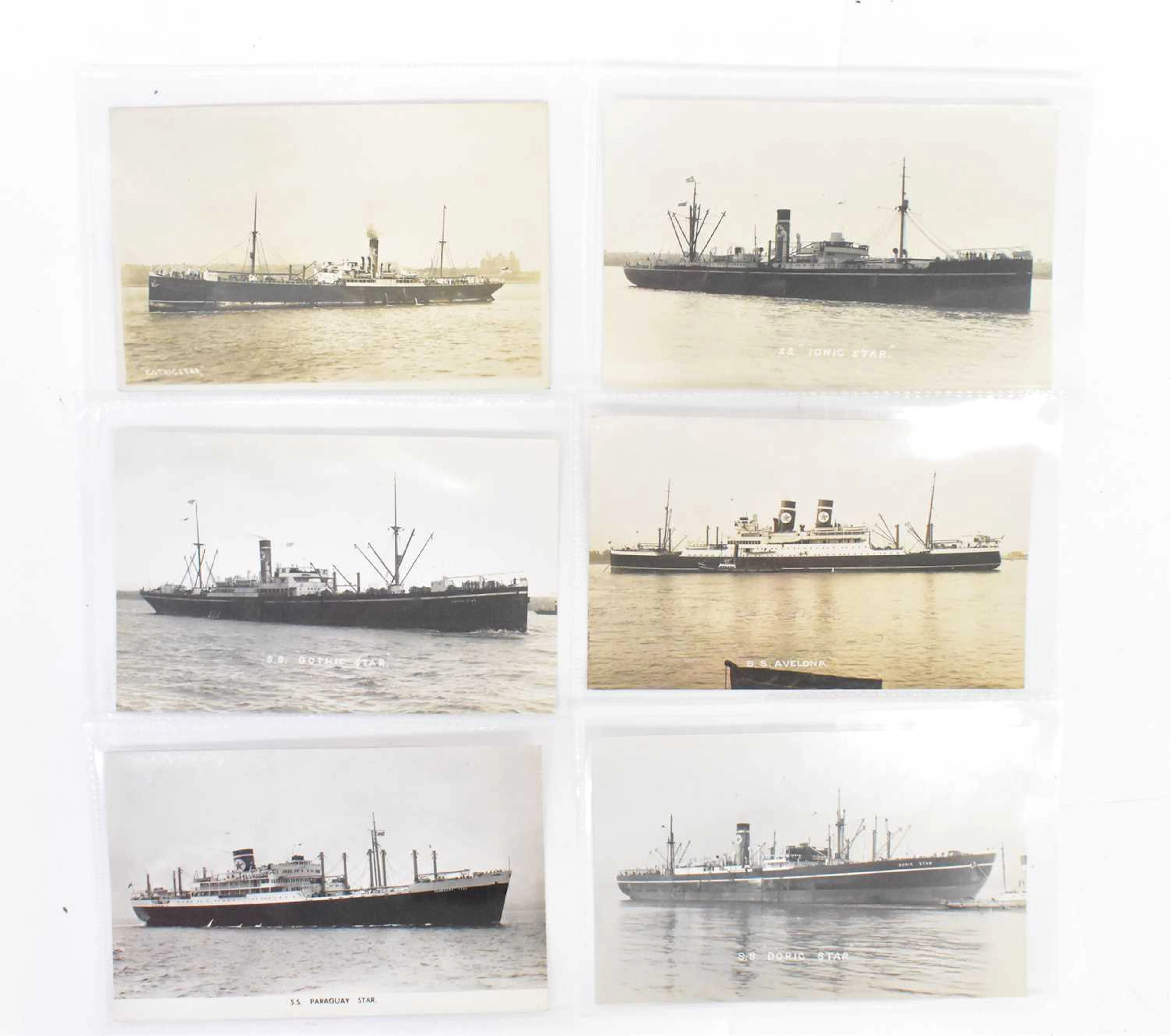Approximately 1200 postcards relating to shipping lines