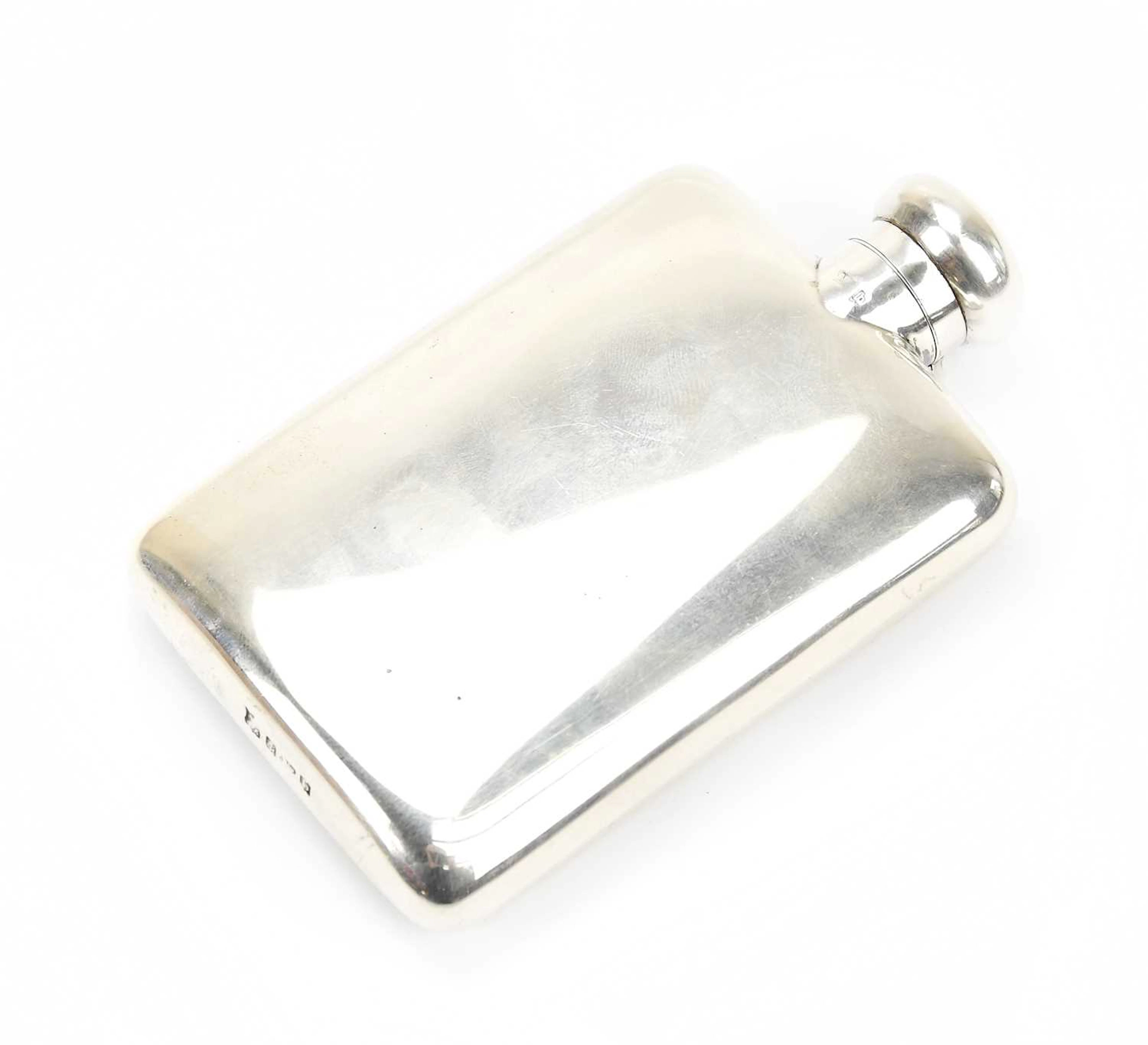 A & J ZIMMERMAN LTD; a Victorian hallmarked silver hip flask