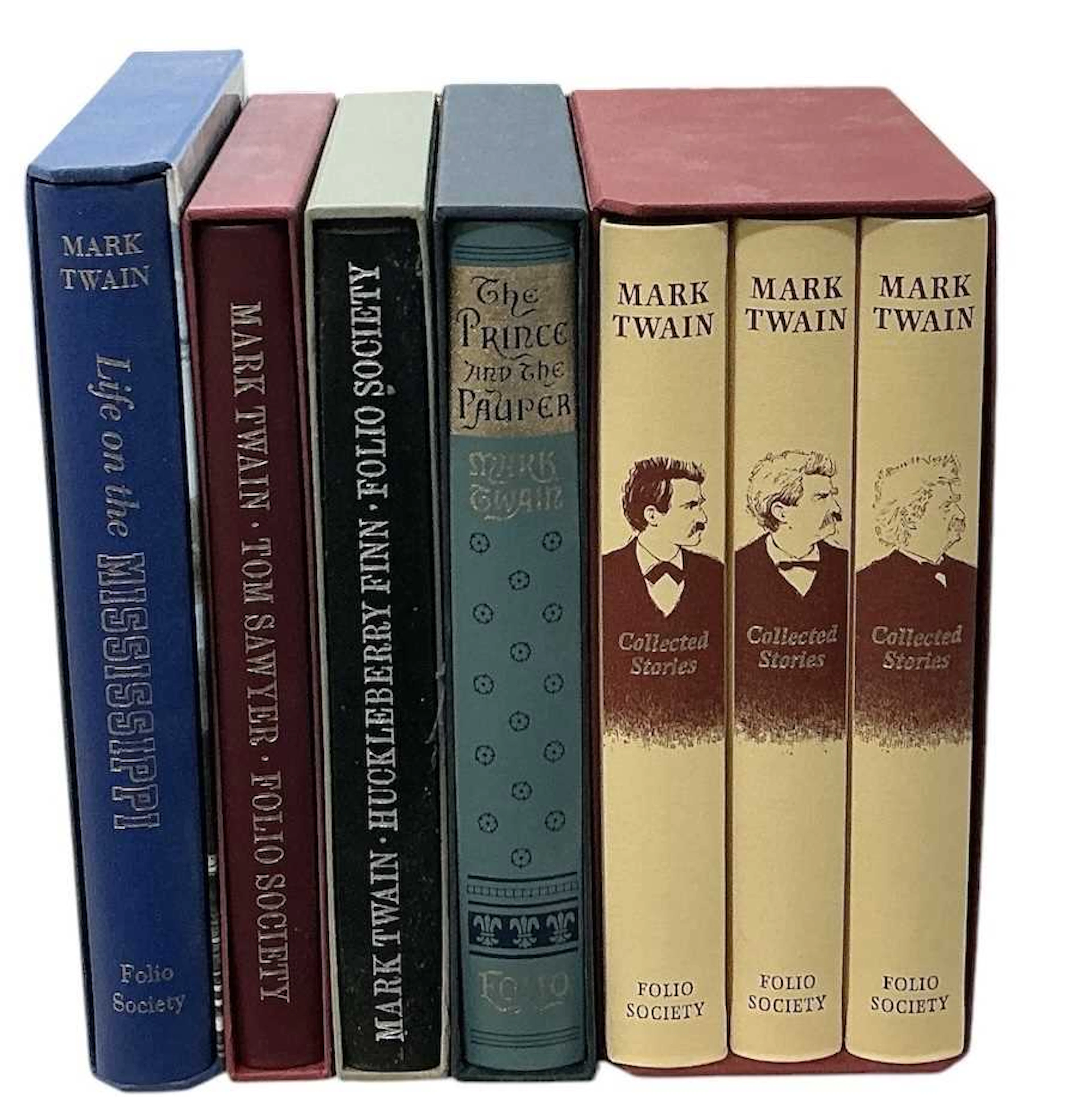 FOLIO SOCIETY; five books by Mark Twain
