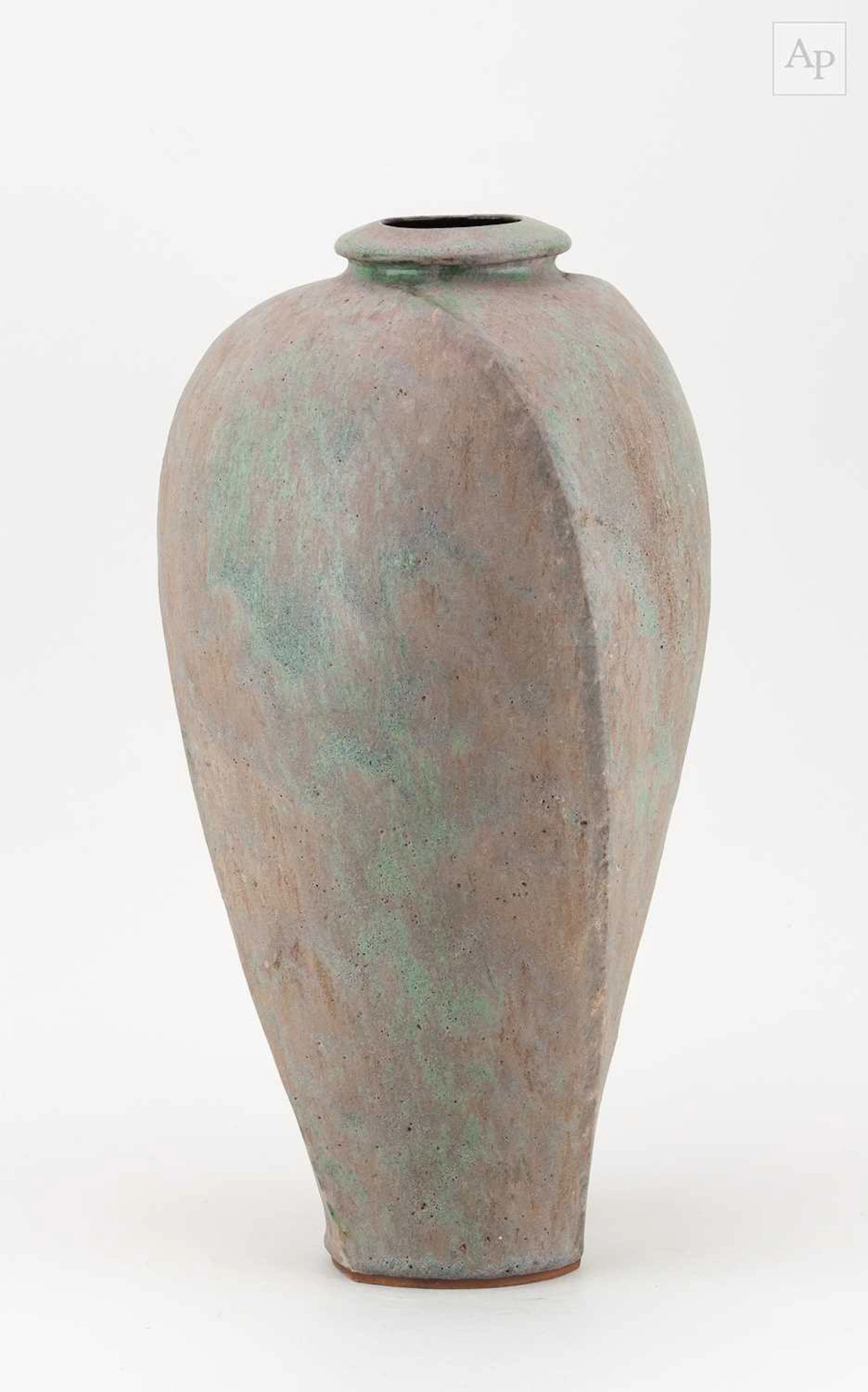 CHRIS CARTER (born 1945); a tall stoneware bottle of...