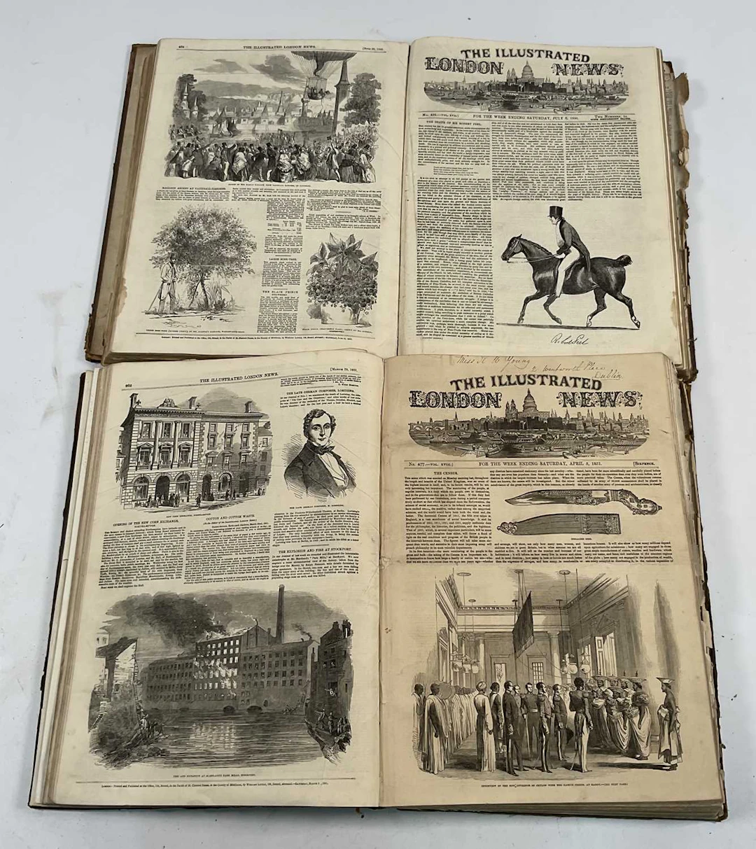 Two bound copies of The Illustrated London News