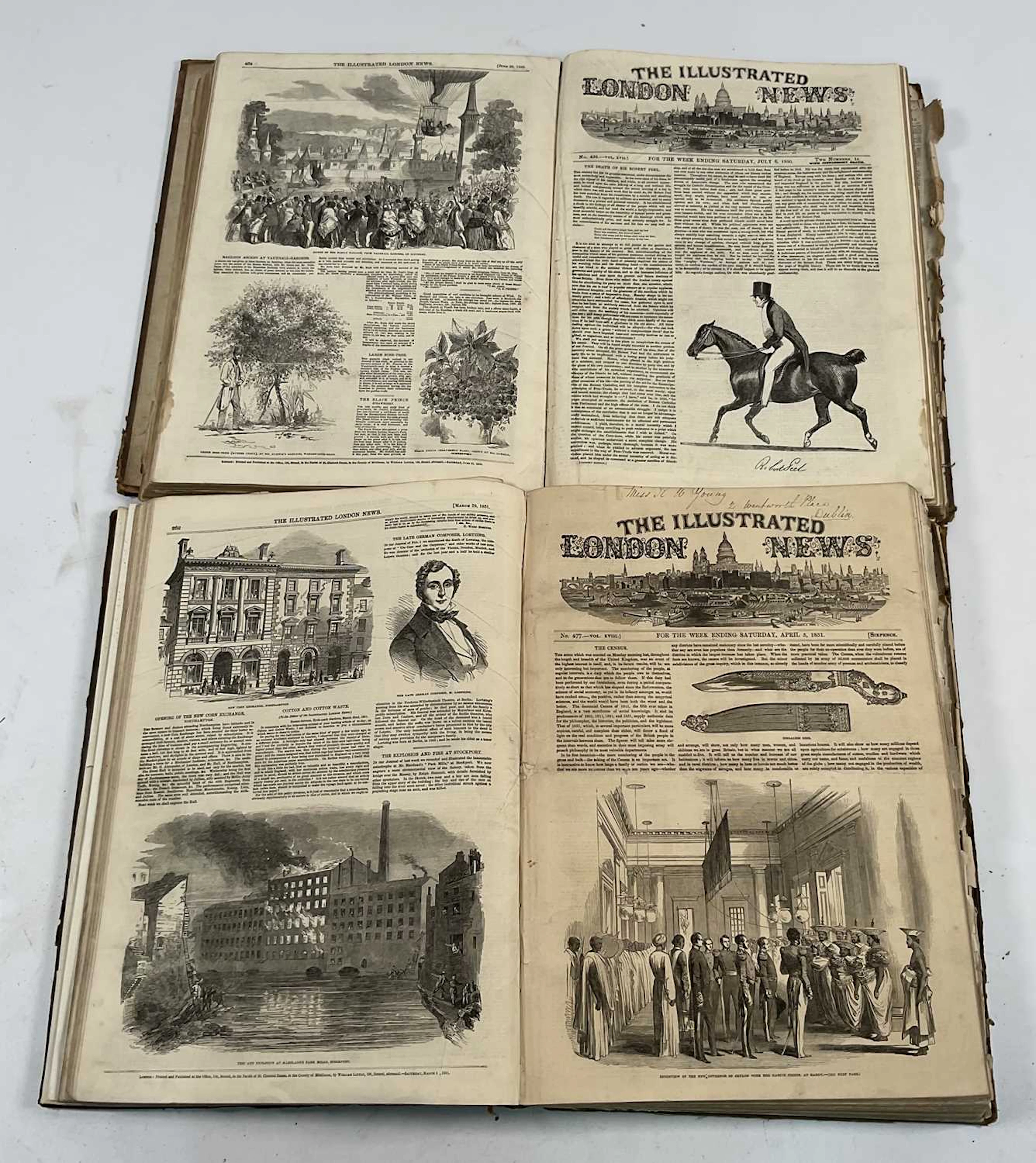 Two bound copies of The Illustrated London News