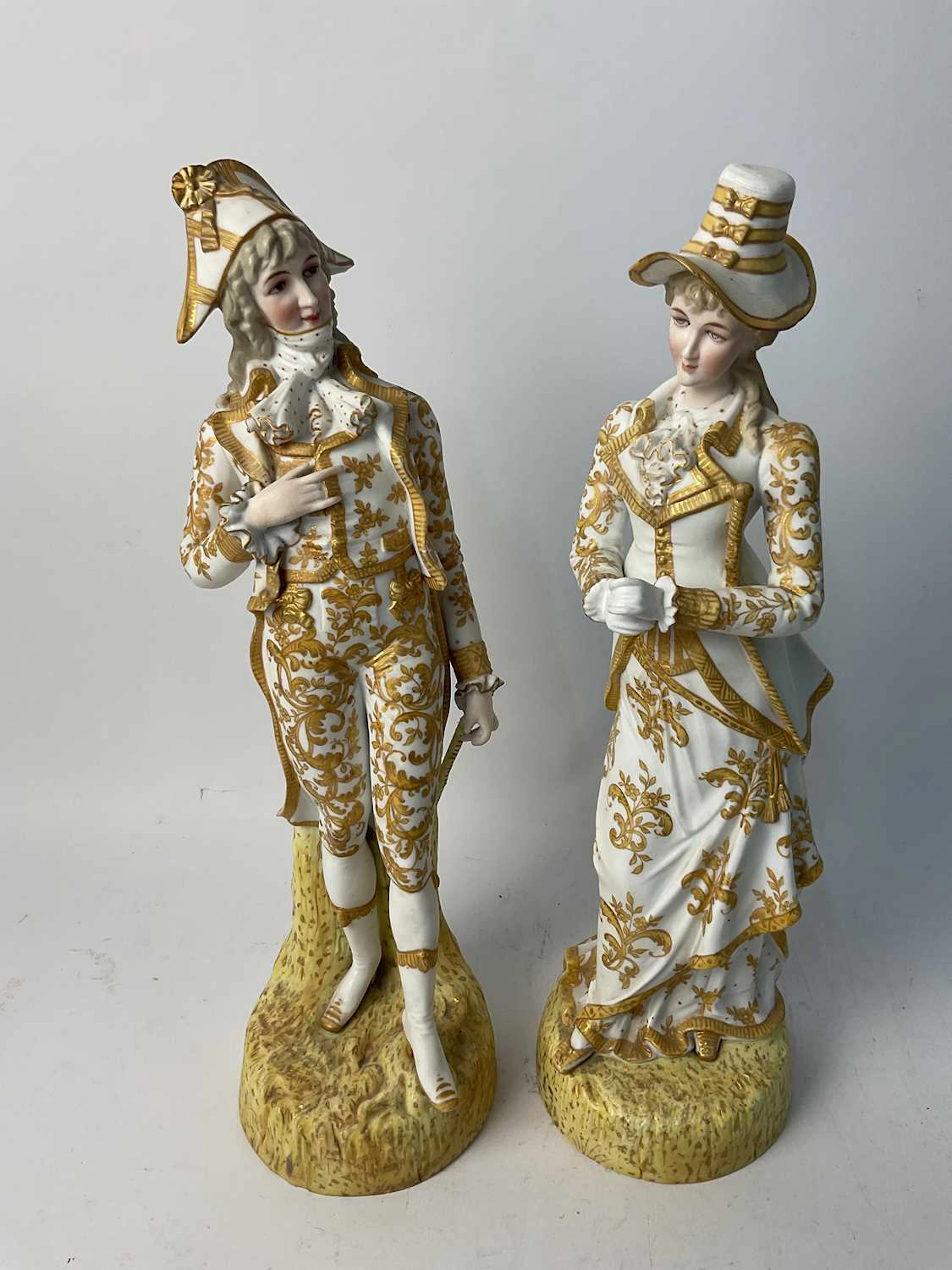 A pair of Continental ceramic figures