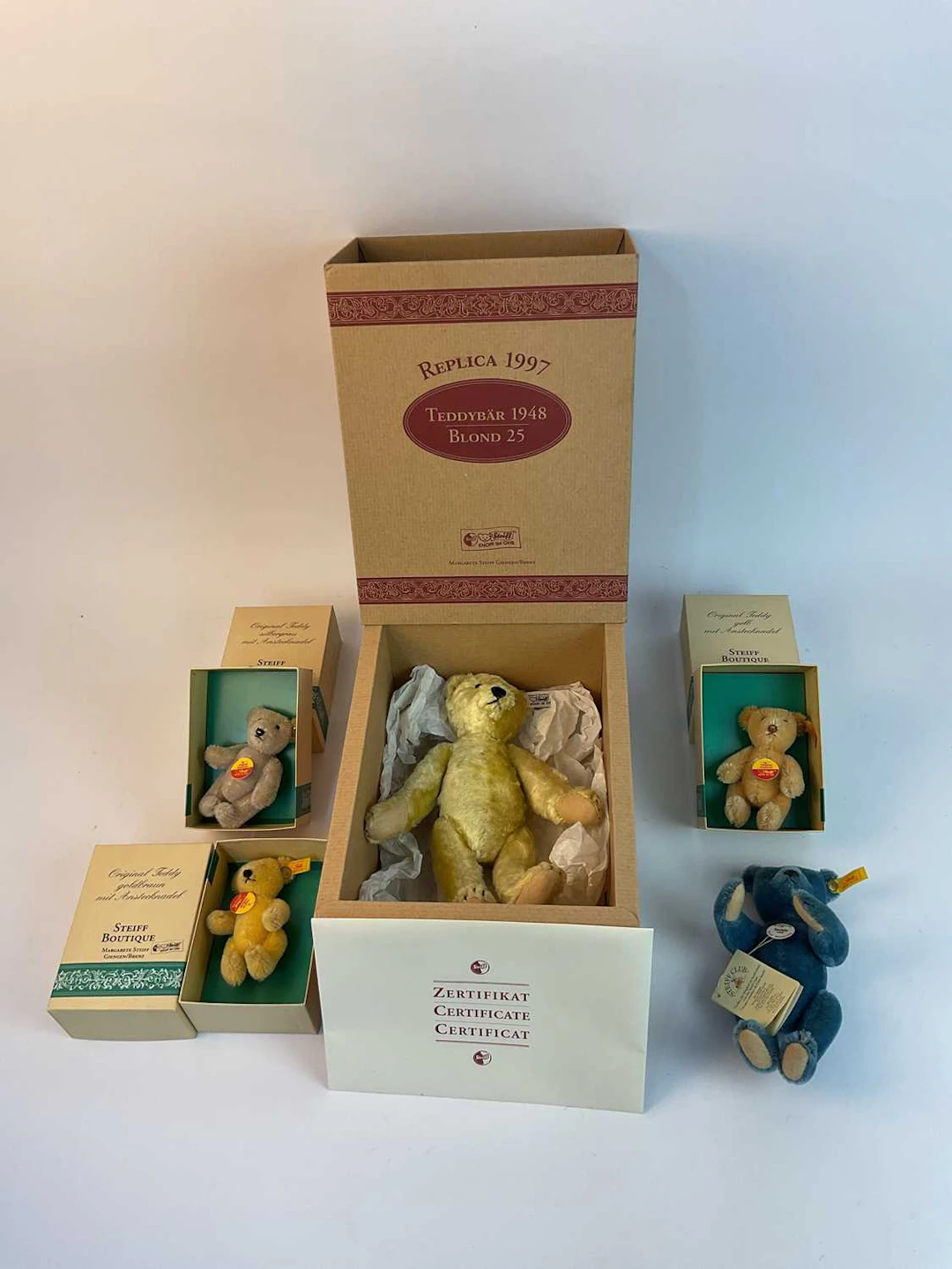STEIFF; five bears