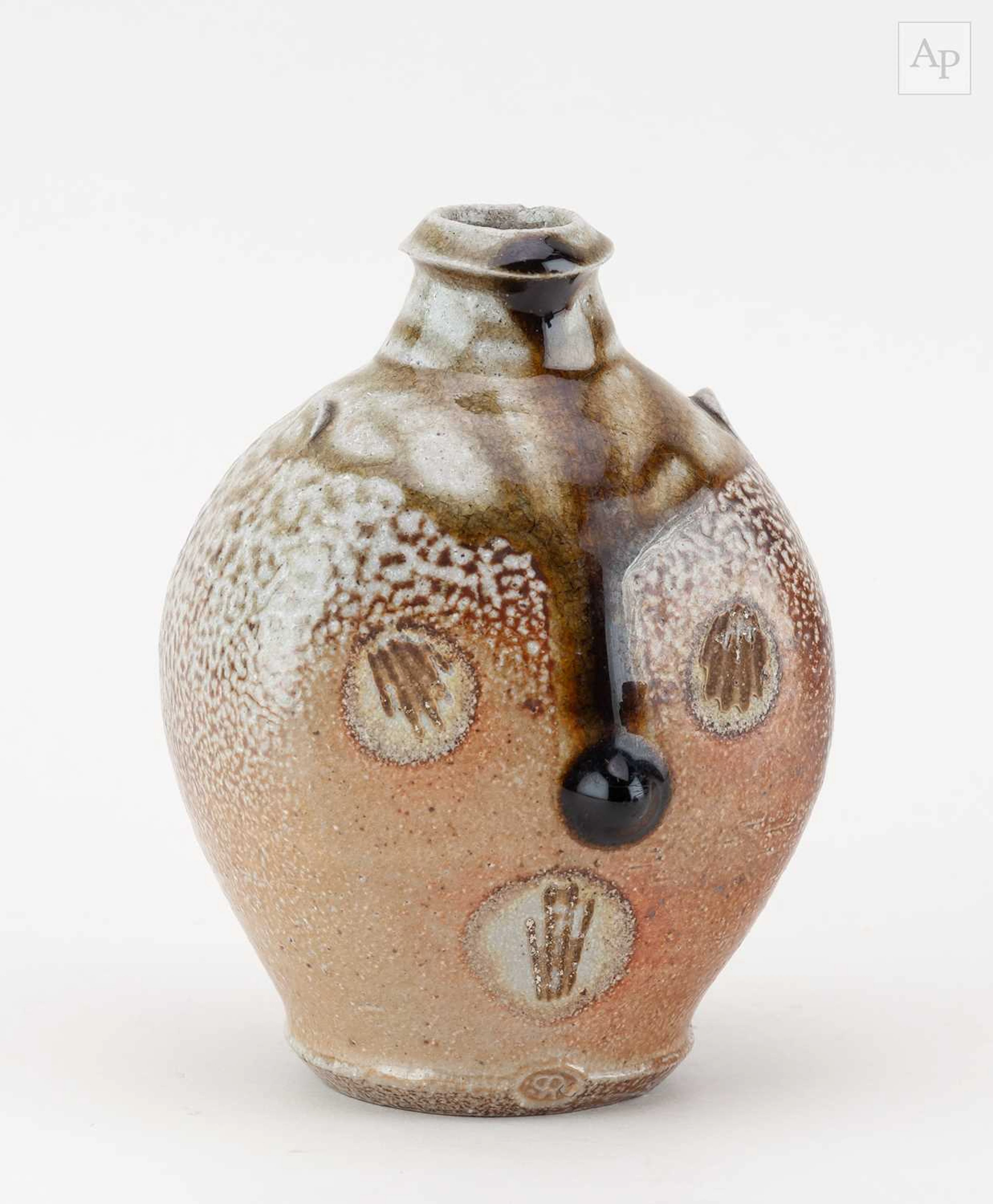 PHIL ROGERS (1951-2020); an ovoid salt glazed bottle...