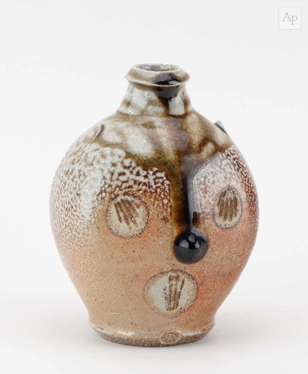 PHIL ROGERS (1951-2020); an ovoid salt glazed bottle...