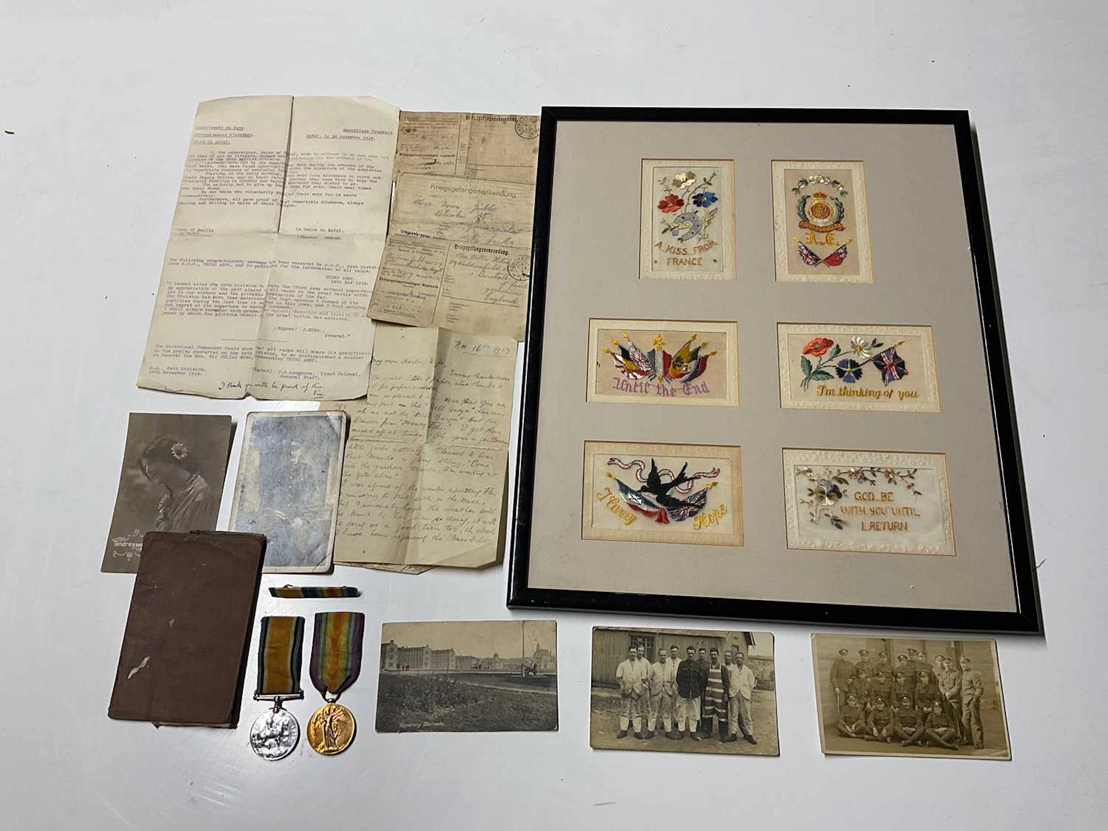 WWI medals and ephemera