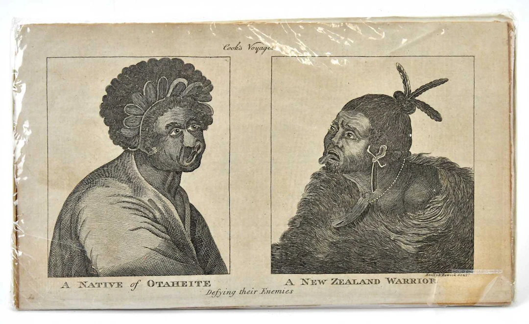 CAPTAIN JAMES COOK; an engraved plate depicting ‘A Native...
