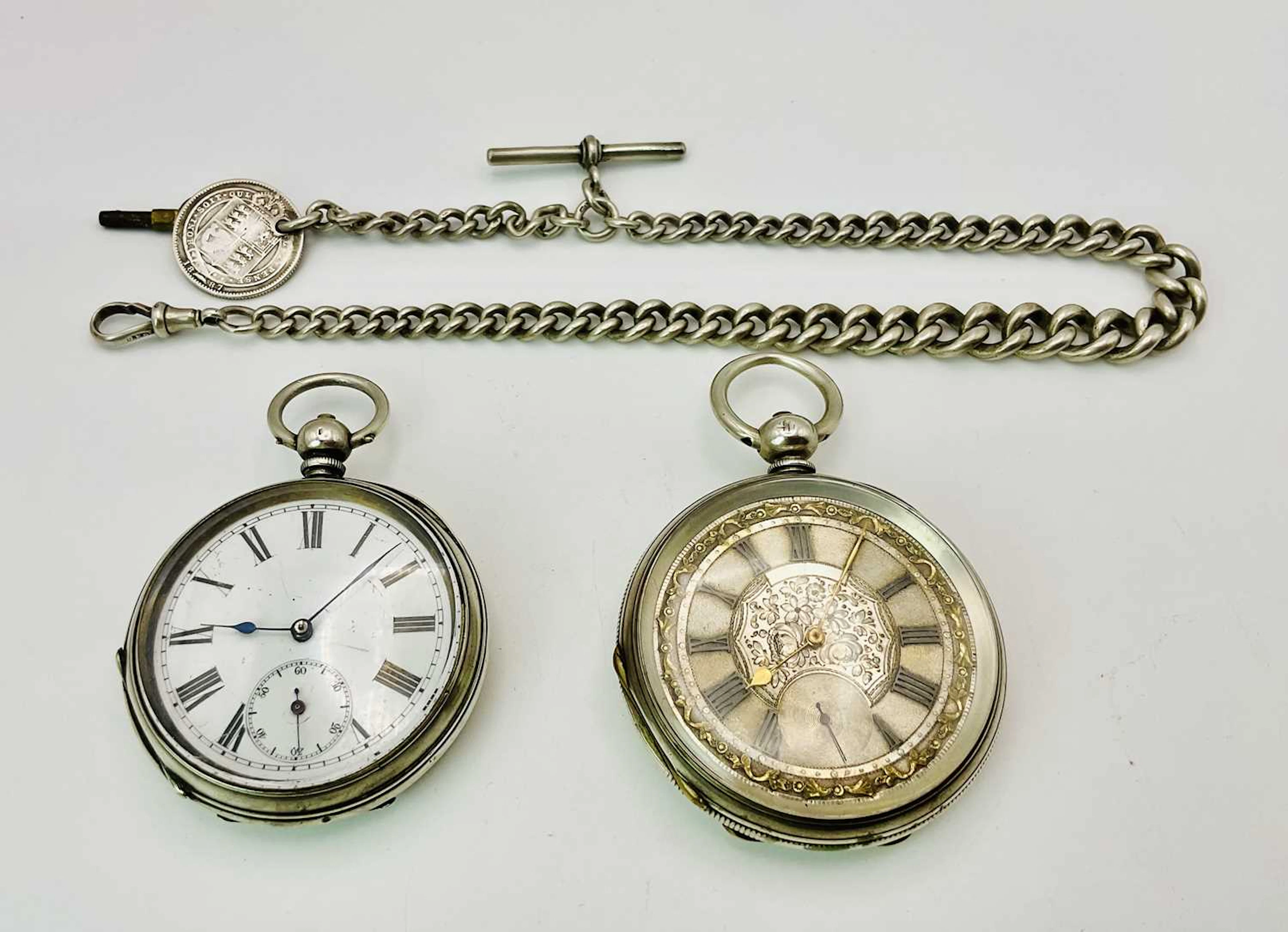 H SAMUEL; a late 19th century Victorian open faced Swiss...