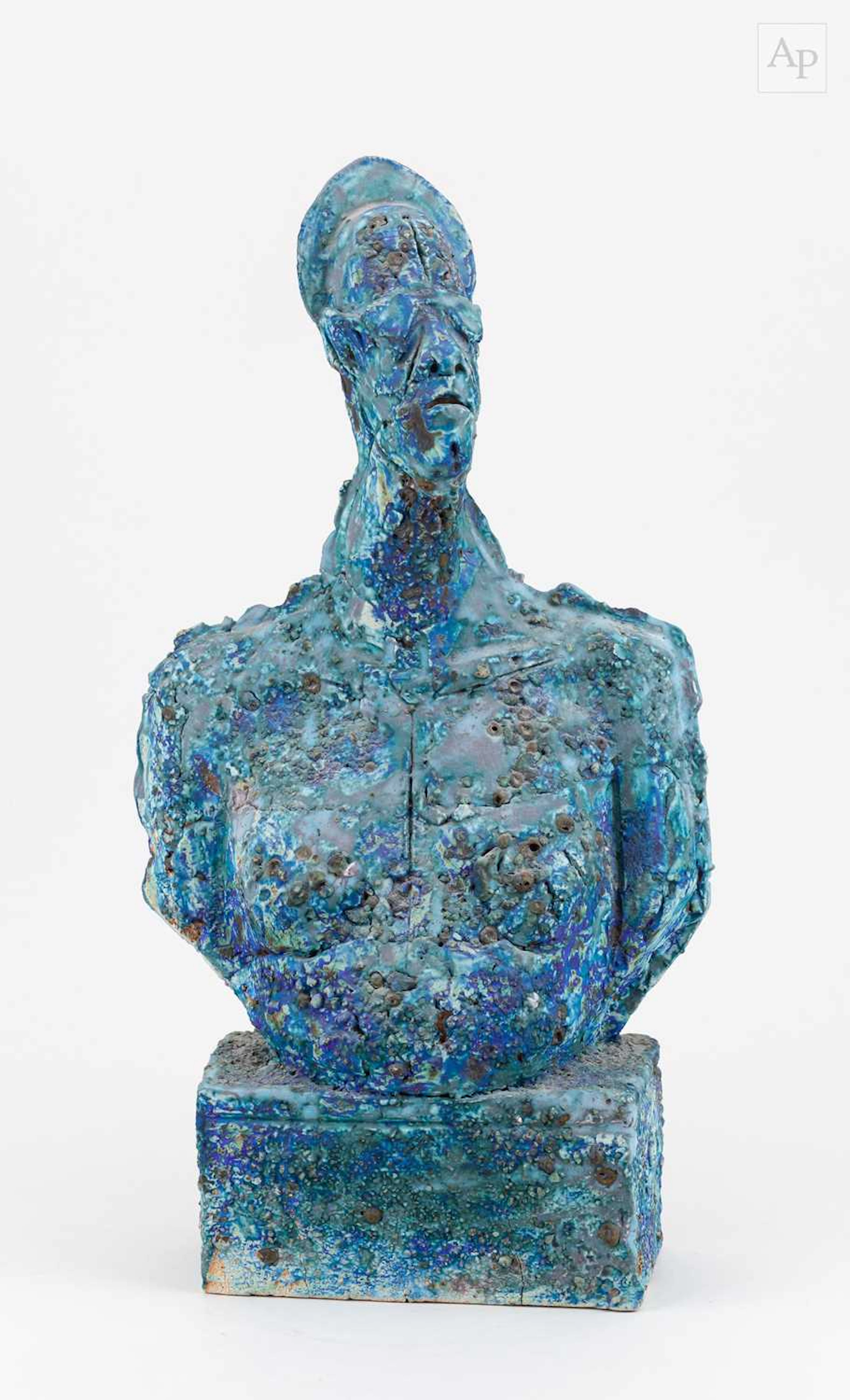 IAN GREGORY (1942-2021); a grogged stoneware sculpture of...