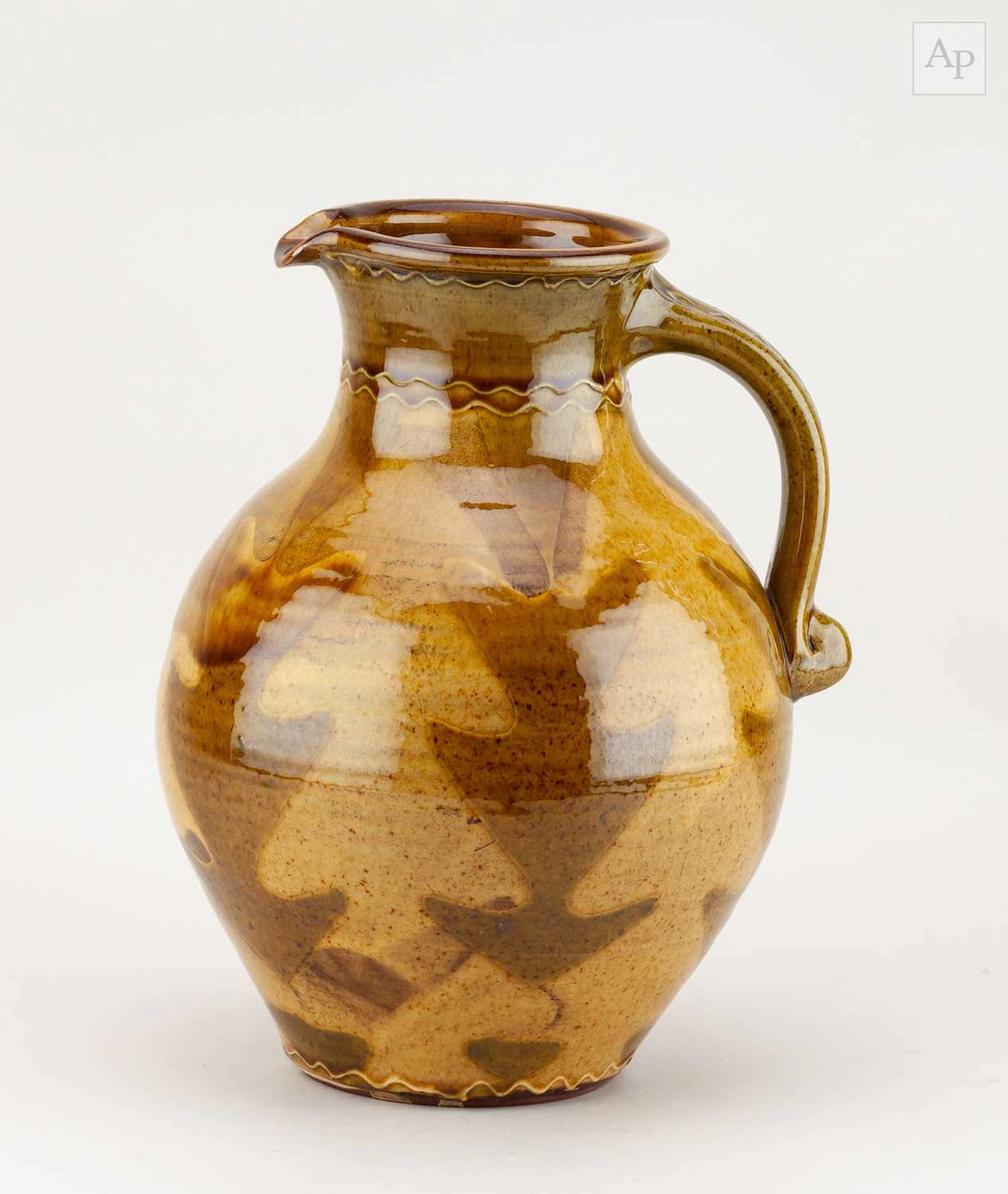 HANNAH McANDREW (born 1977); a slipware jug with wax...
