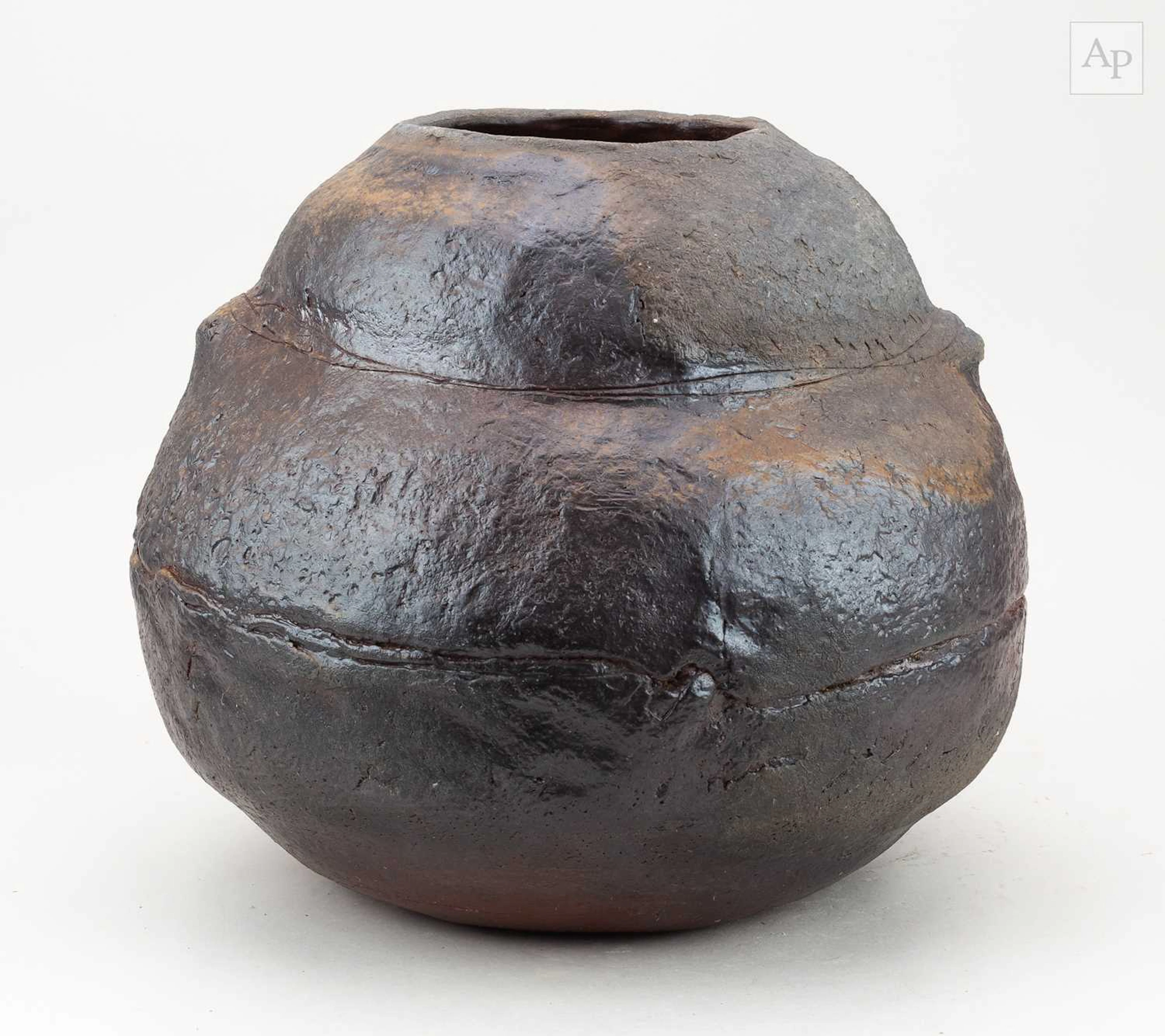 CHARLES BOUND (born 1939); a globular wood fired...