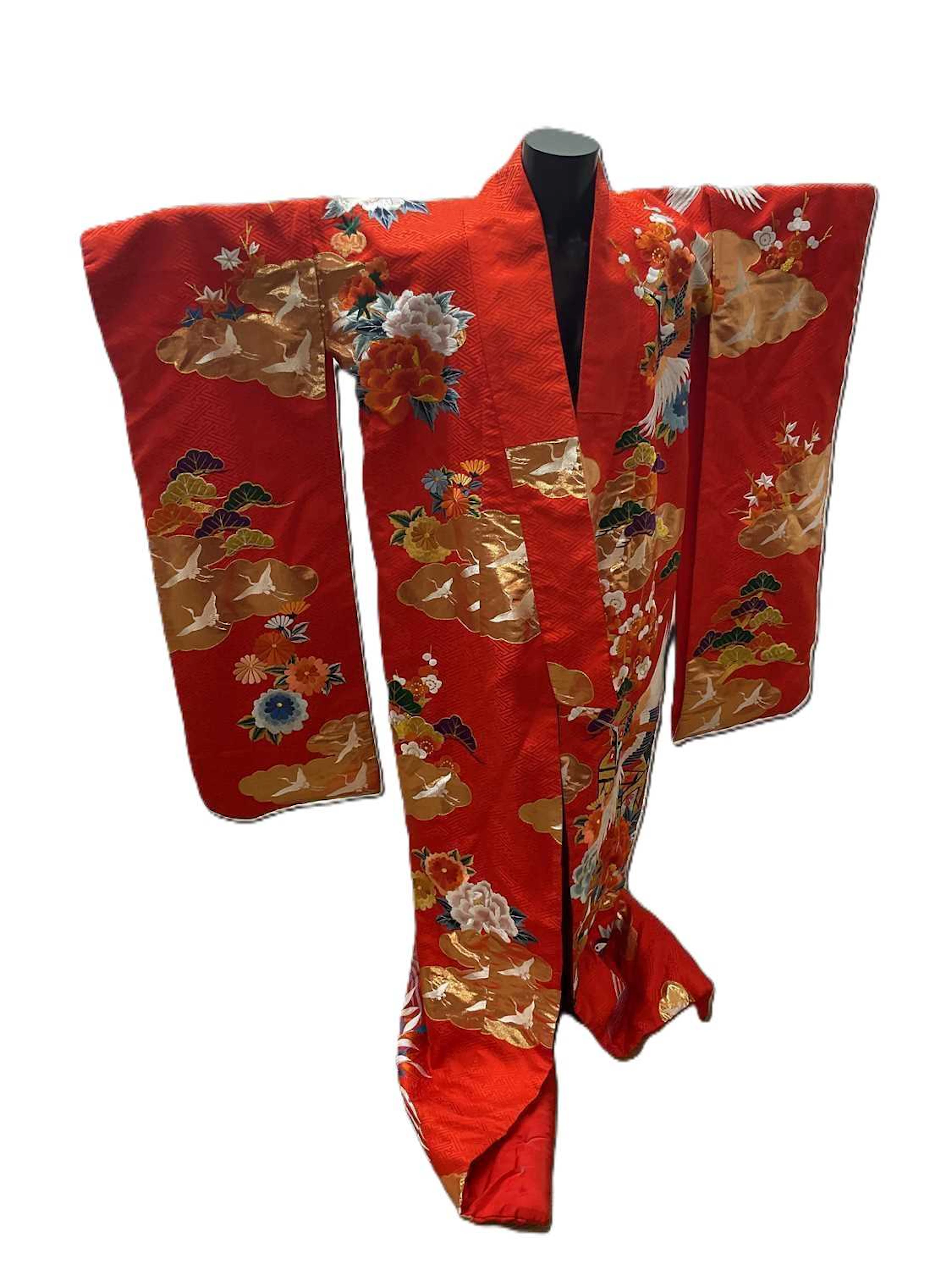 A large modern Japanese ceremonial kimono