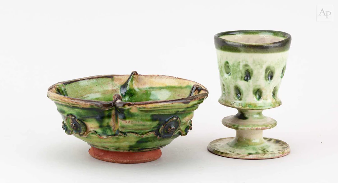 GEOFFREY FULLER (1936-2022); a slip decorated earthenware...