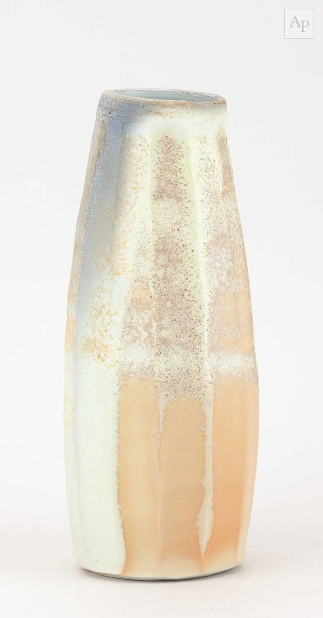 SUSANNE LUKACS-RINGEL (born 1963); a faceted wood fired porcelain vase