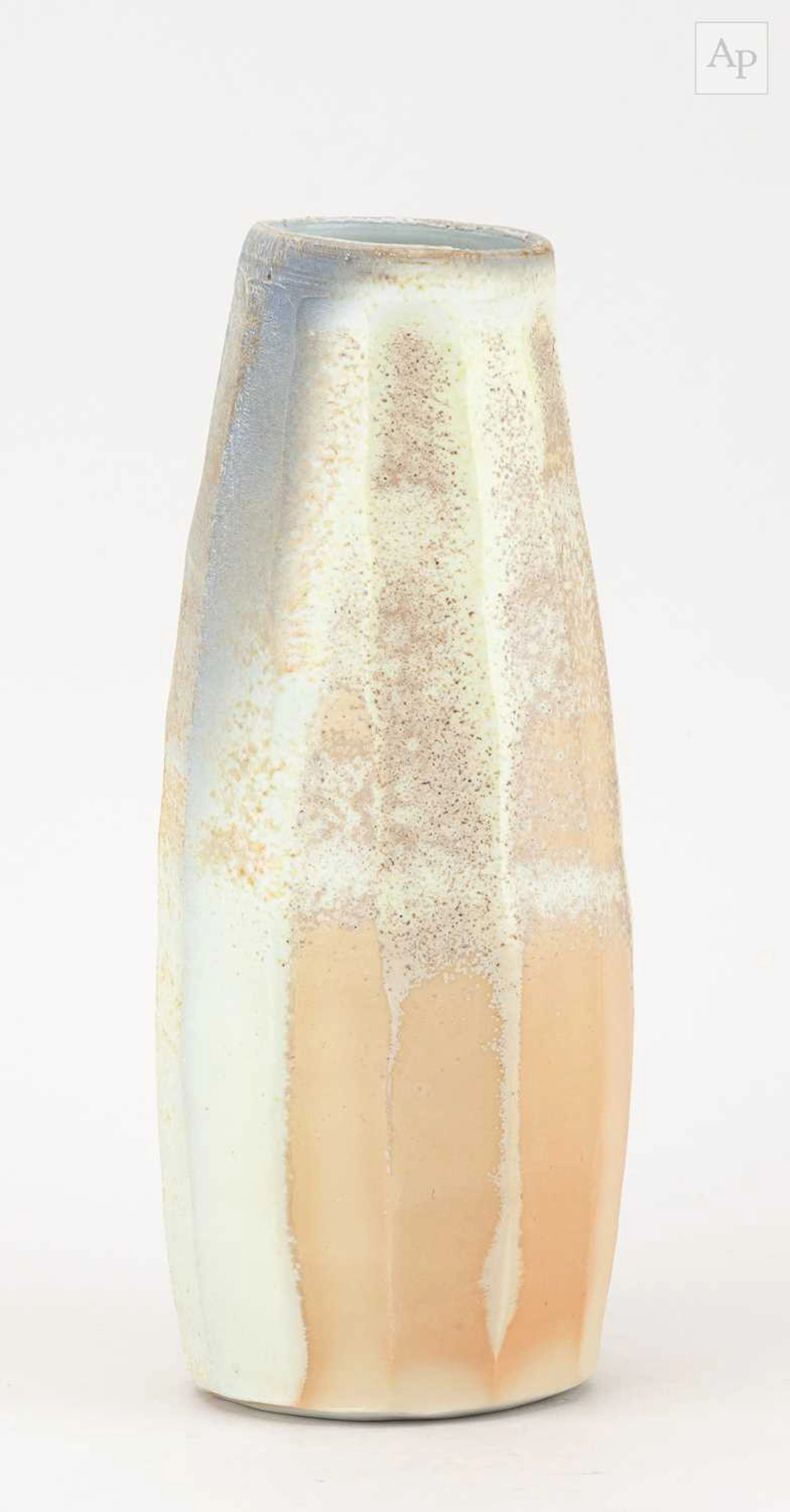 SUSANNE LUKACS-RINGEL (born 1963); a faceted wood fired porcelain vase