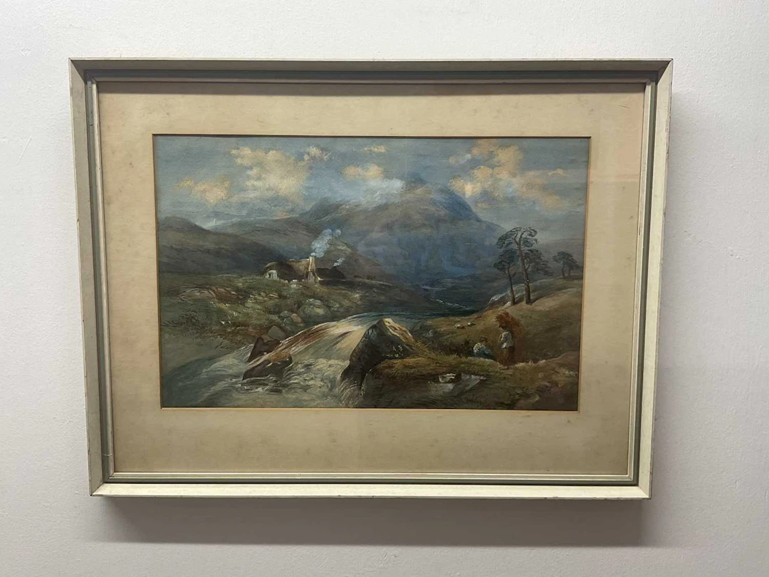 UNATTRIBUTED; a watercolour of a mountainous landscape scene