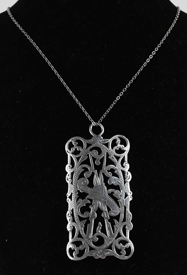 An unusual Victorian hallmarked silver pierced panel