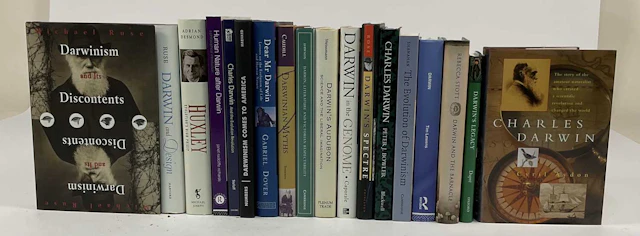 A collection of eighteen books of Charles Darwin interest