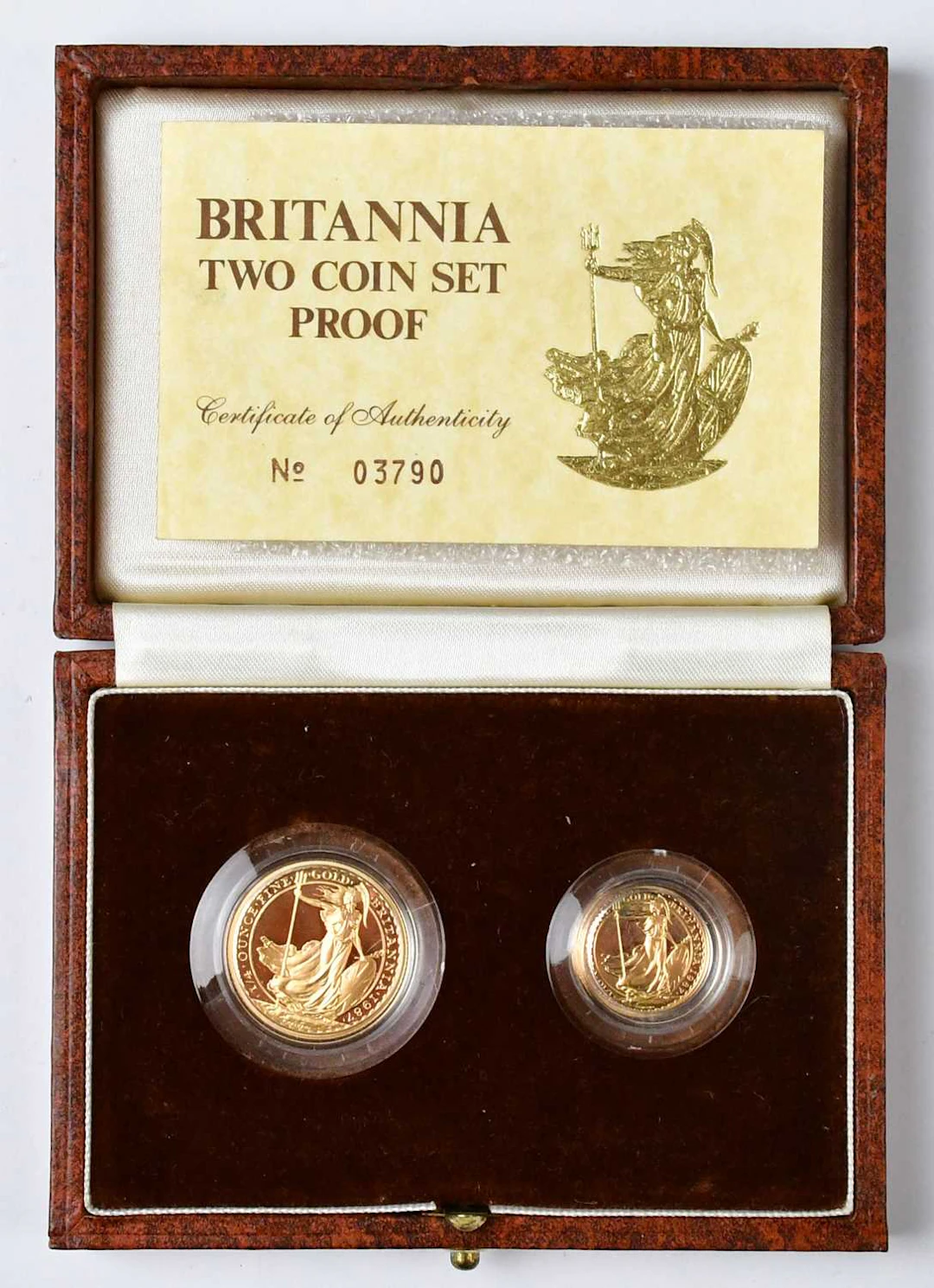 ROYAL MINT; a limited edition Britannia two coin proof set