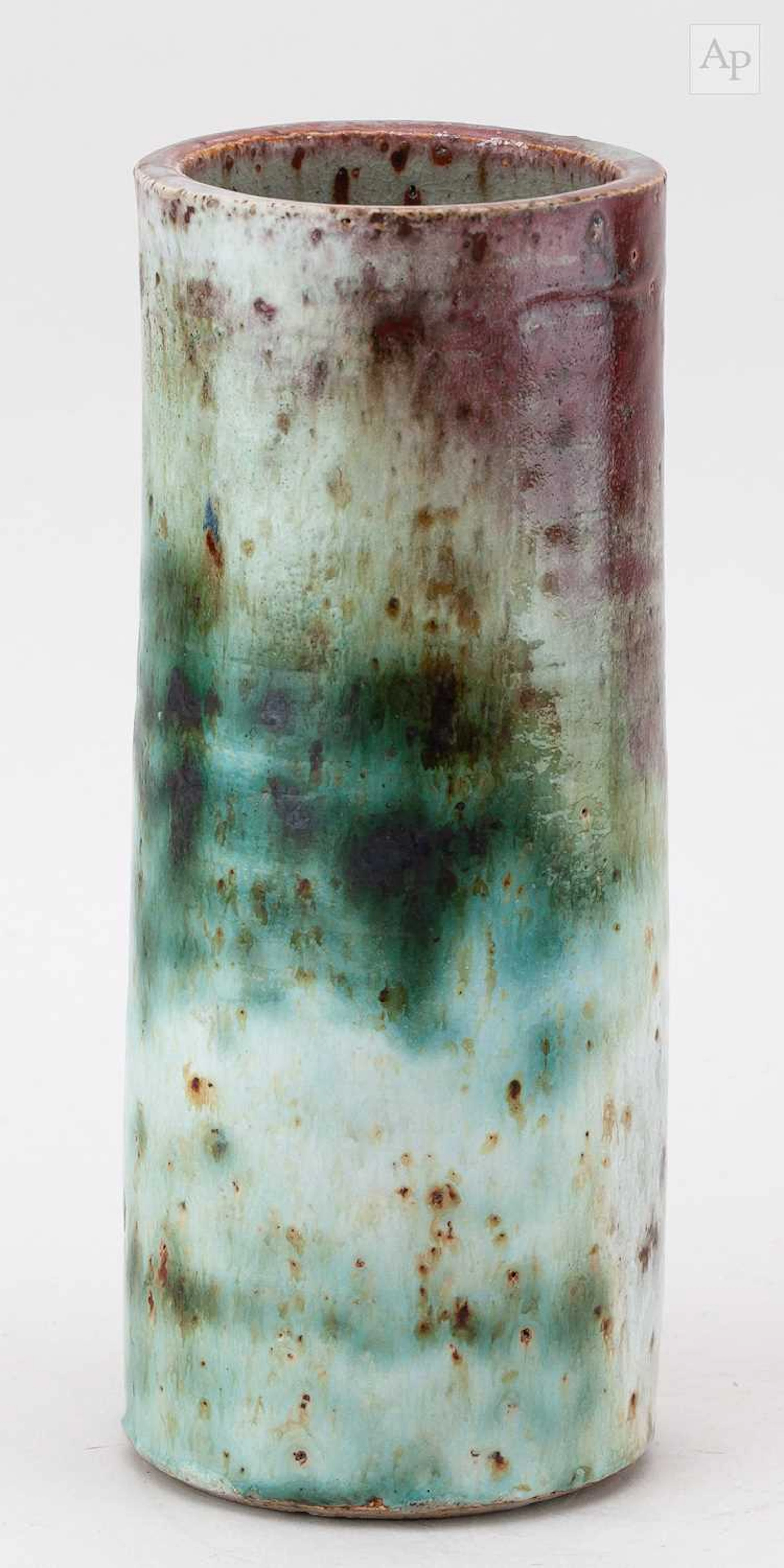 DEREK DAVIS (1926-2008); a cylindrical stoneware vessel...
