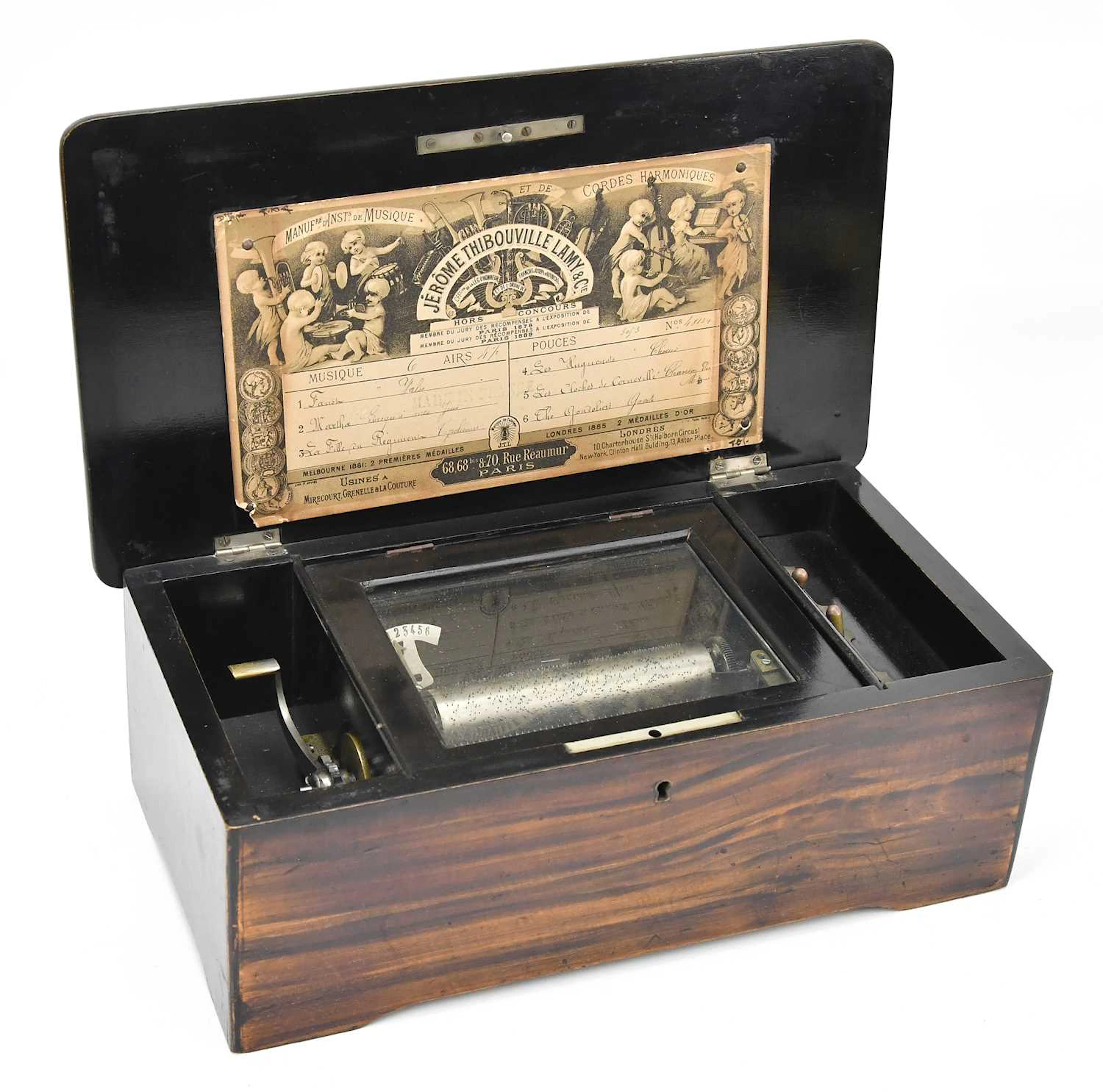 JEROME THIBOUVILLE LAMY & CO; a 19th century six air...
