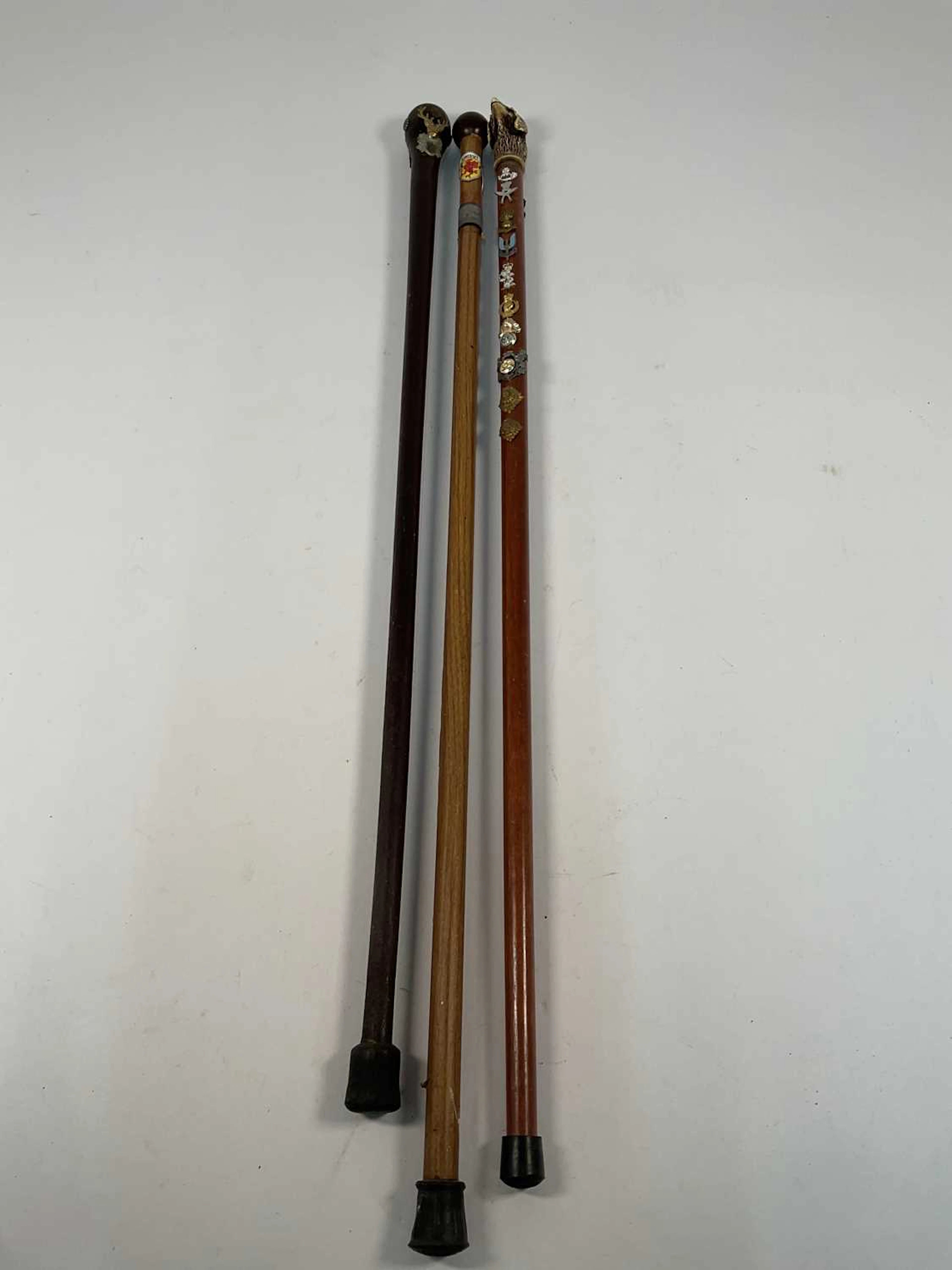 Three walking canes