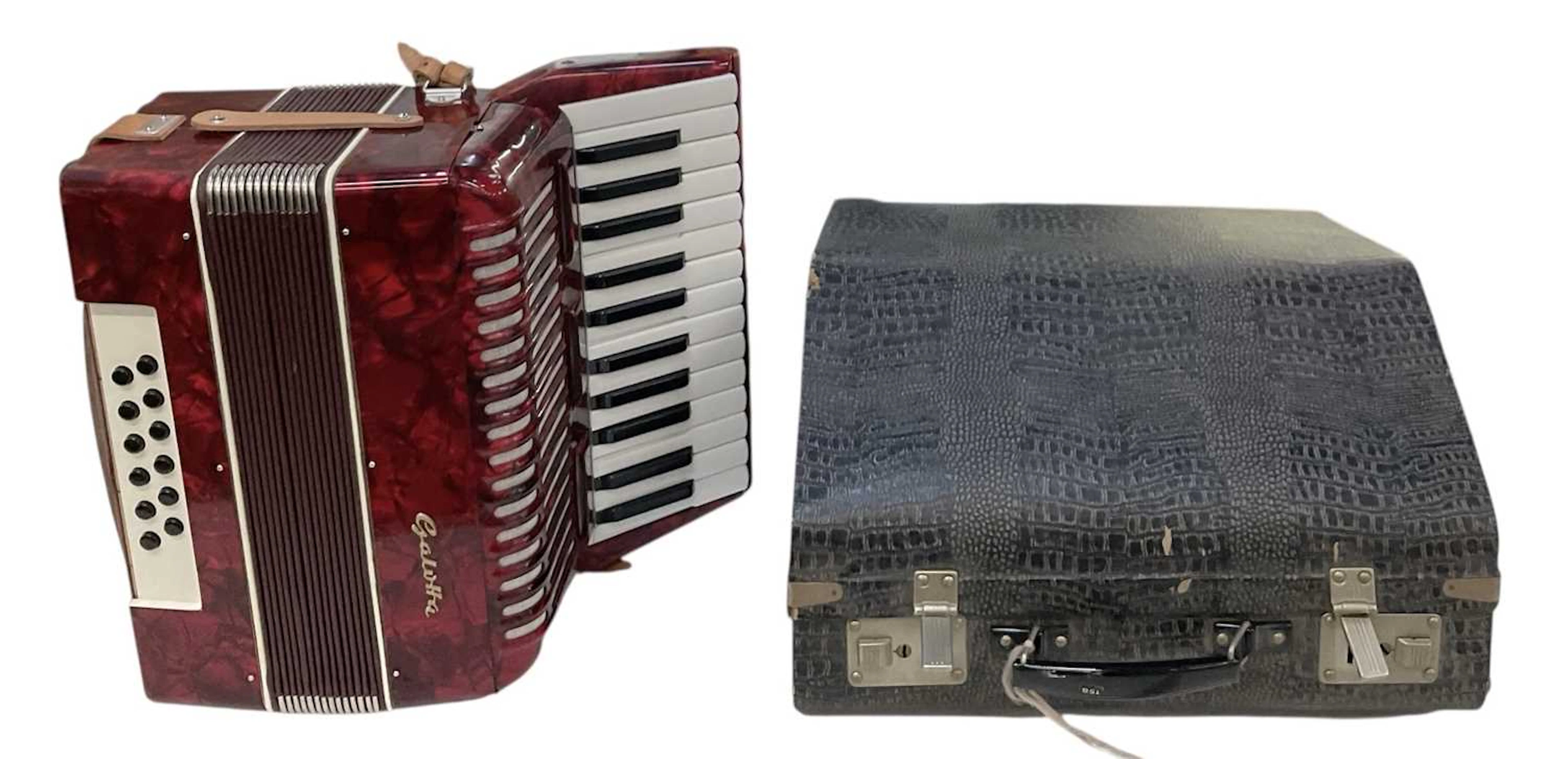 GALOTTA; a 1950s cased 12 bass piano accordion