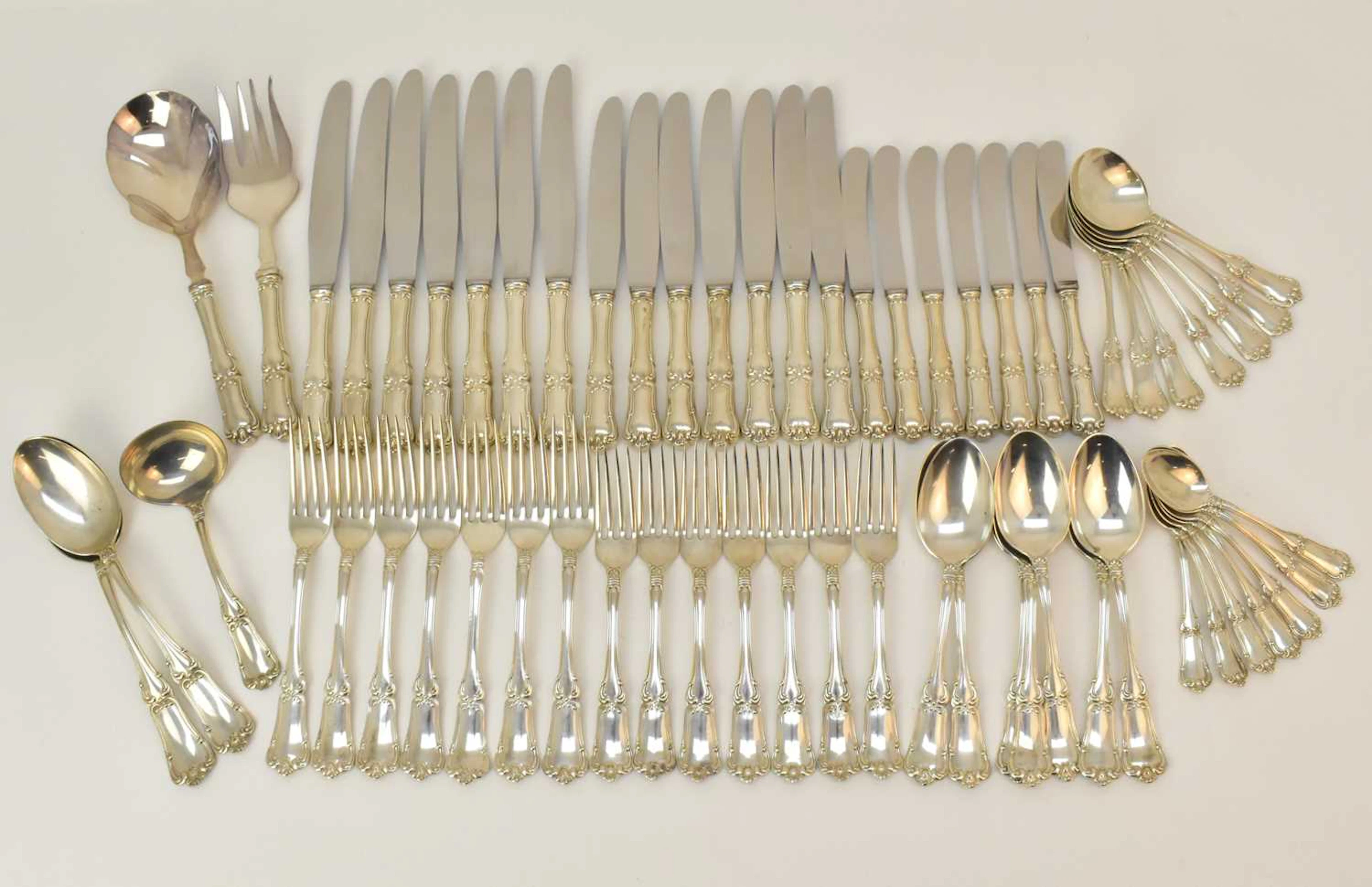 BIRKS STERLING; sixty-one pieces of sterling silver...
