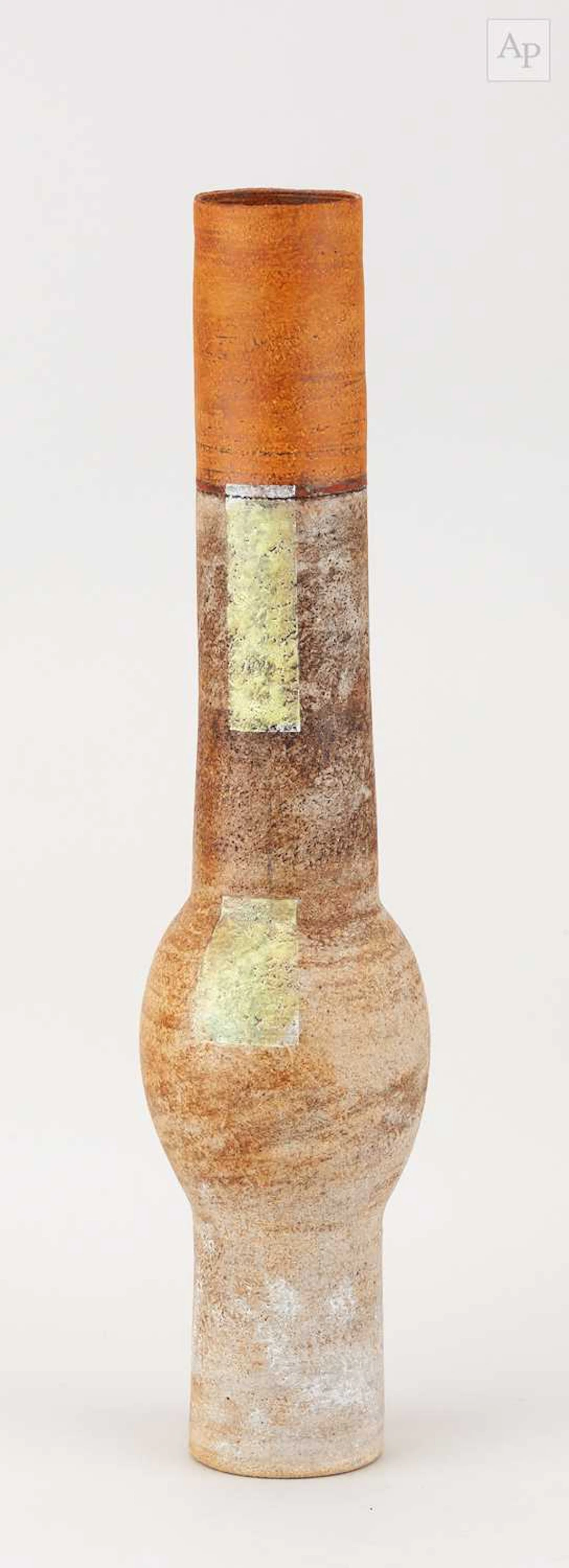 ROBIN WELCH (1936-2019); a tall stoneware bottle form...