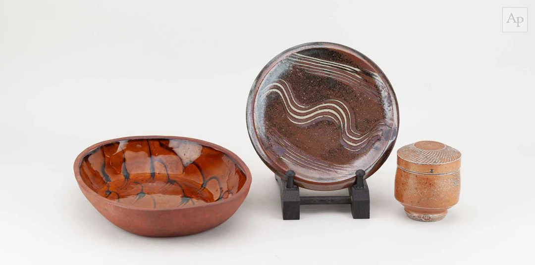 DAVID LEACH (1911-2005) for Lowerdown Pottery; an oval...