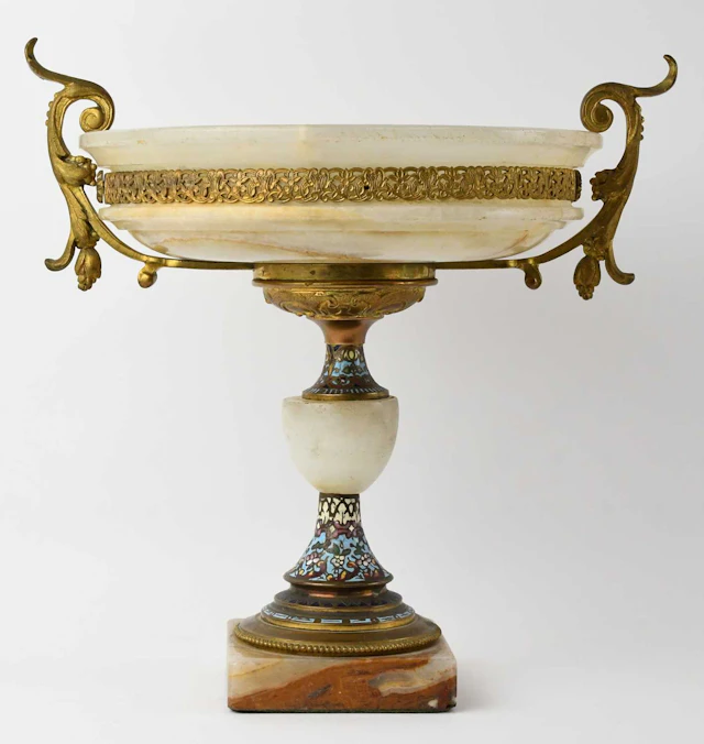 A late 19th century French alabaster gilt metal ormolu...