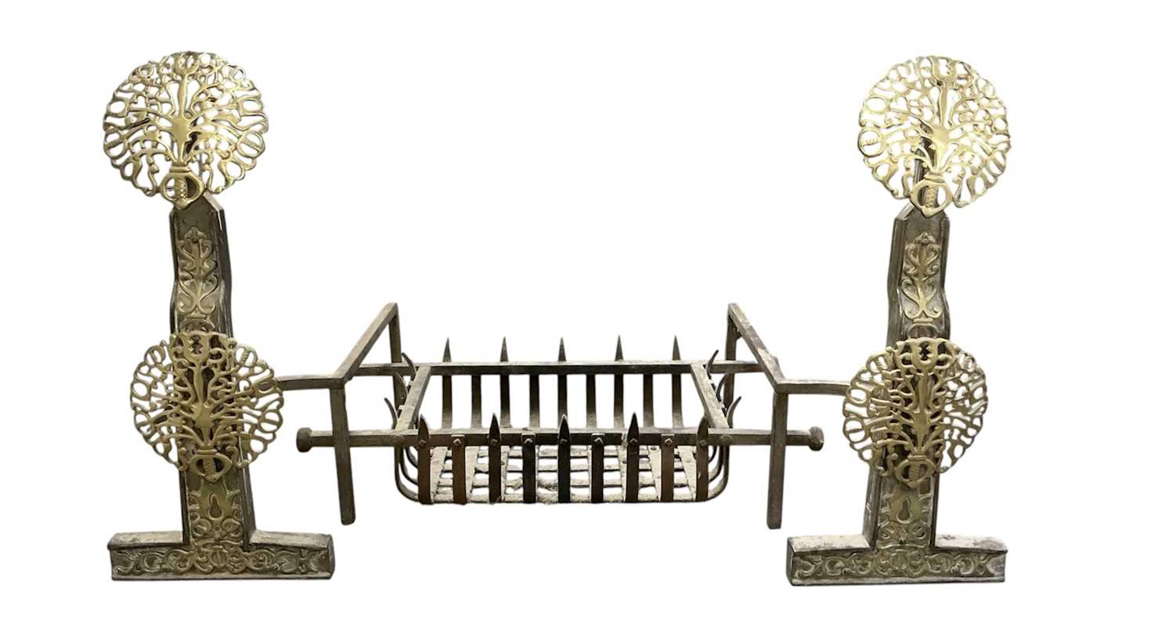 A Victorian cast iron fire basket