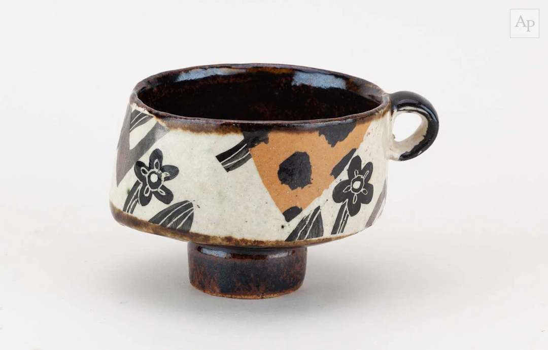 JOHN MALTBY (1936-2020); a small stoneware footed cup...