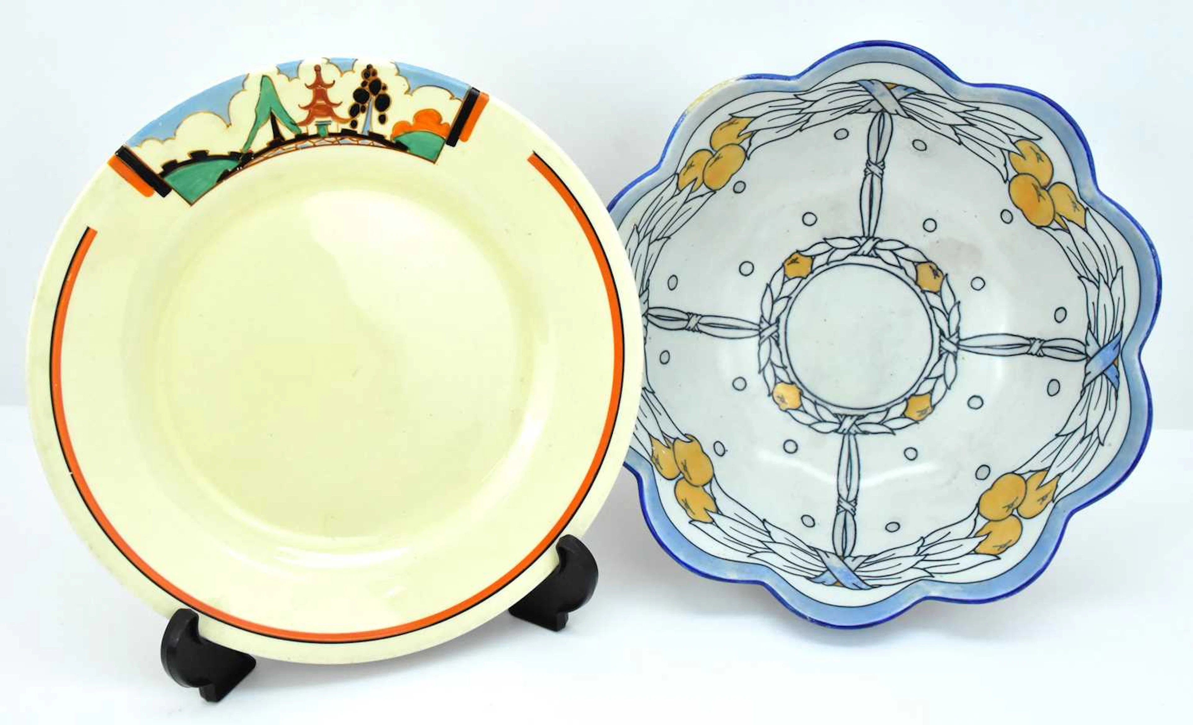 CLARICE CLIFF; a 1930s Art Deco plate