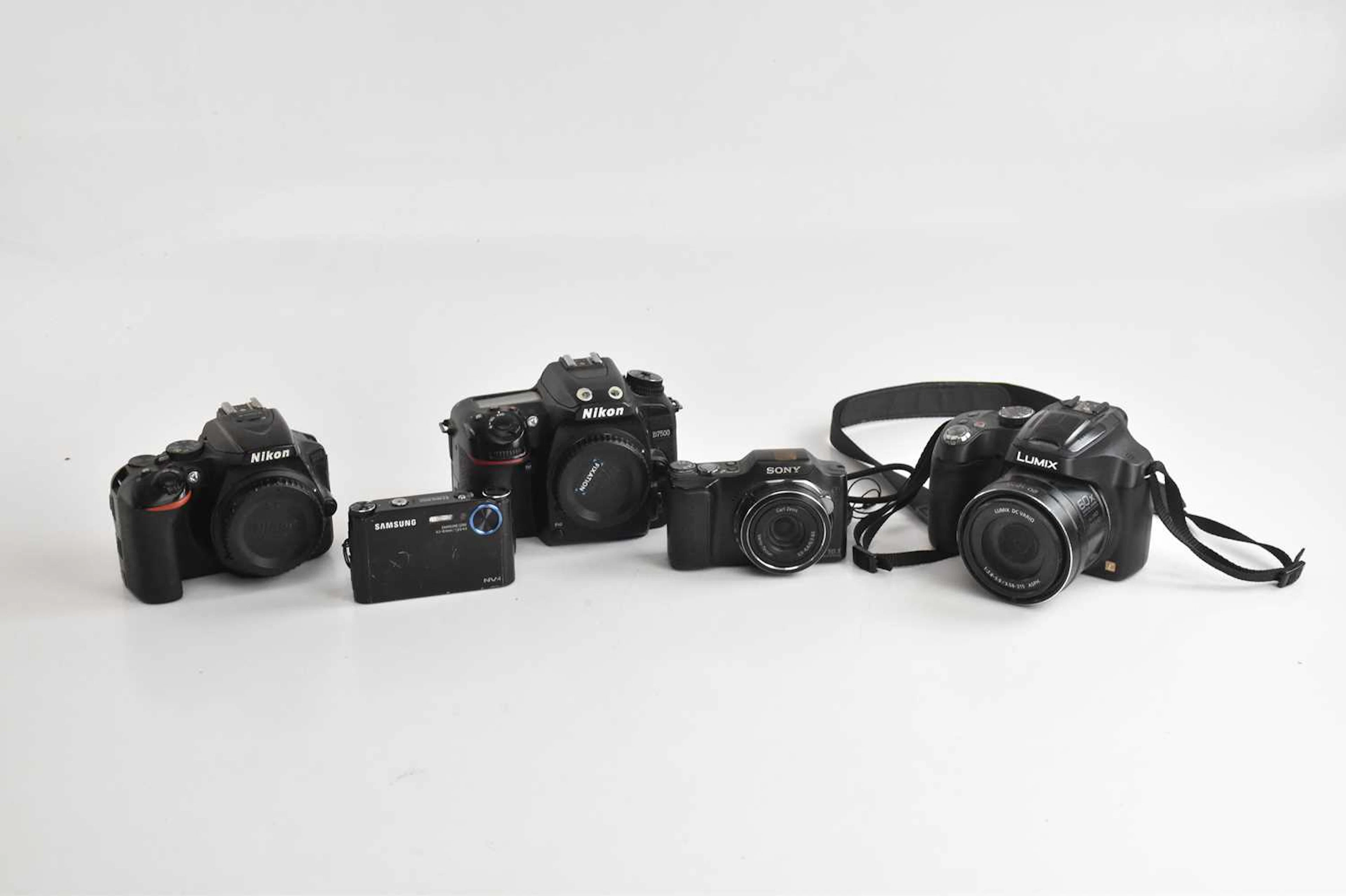 A collection of digital cameras