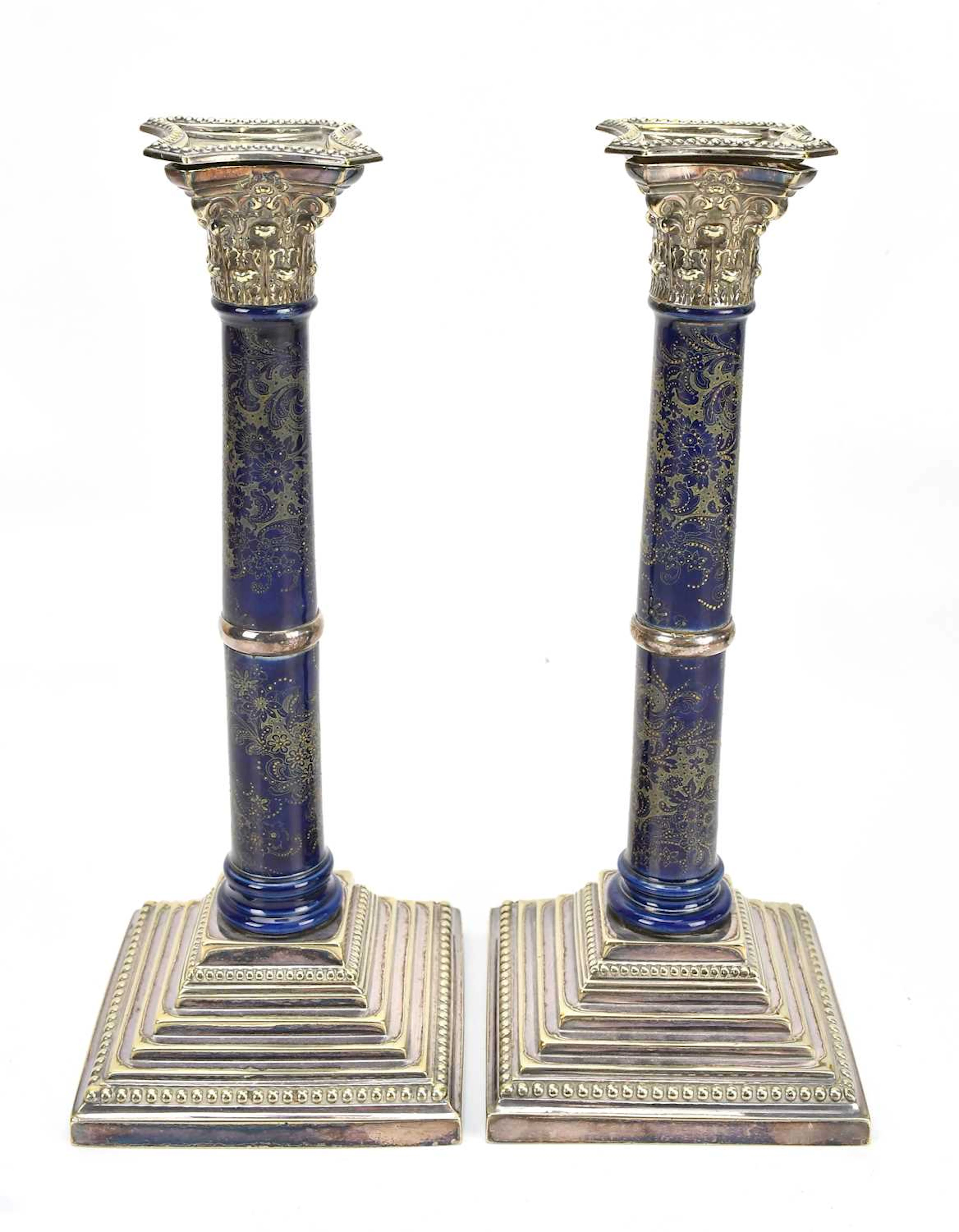 JOSEPH RODGERS; a pair of unusual silver plated and...
