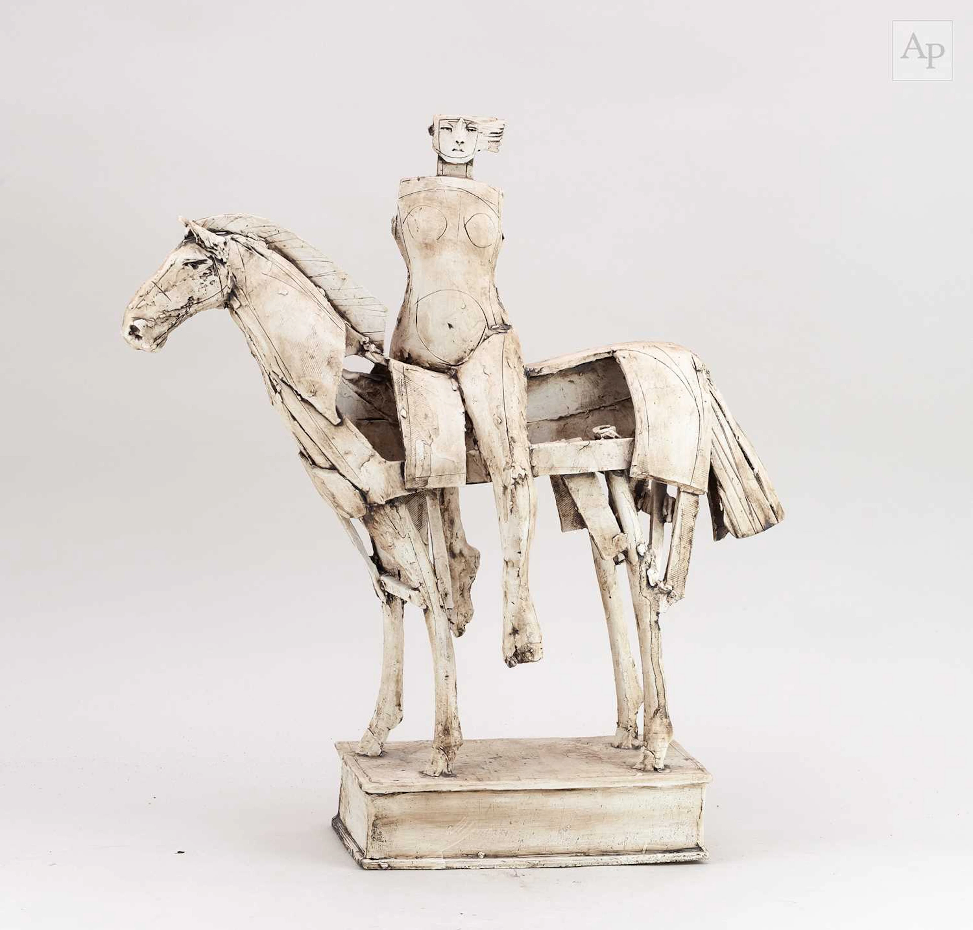 CHRISTY KEENEY (born 1958); a large earthenware sculpture...