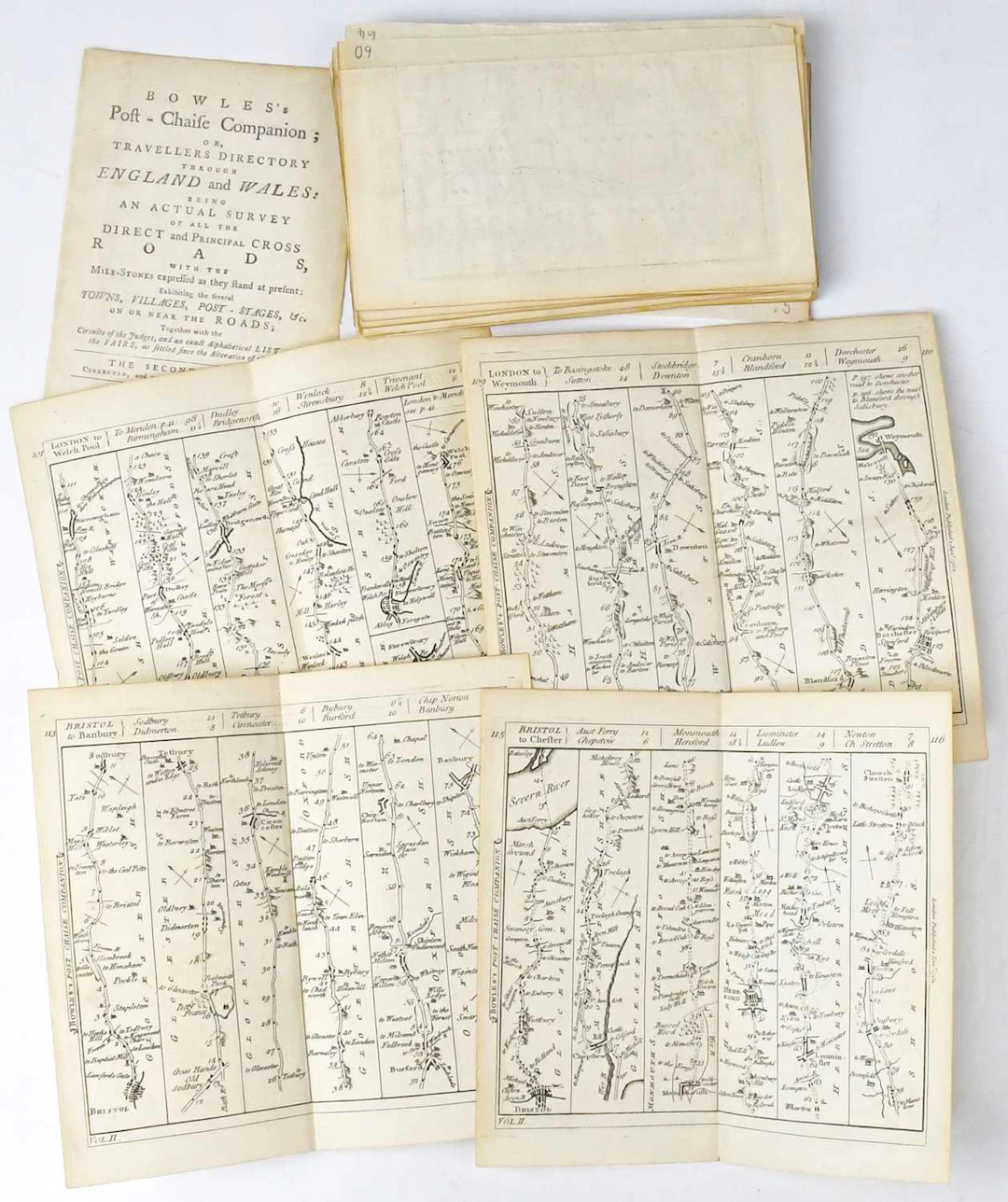 BOWLES'S; Post-Chaise Companion or Travellers Directory...
