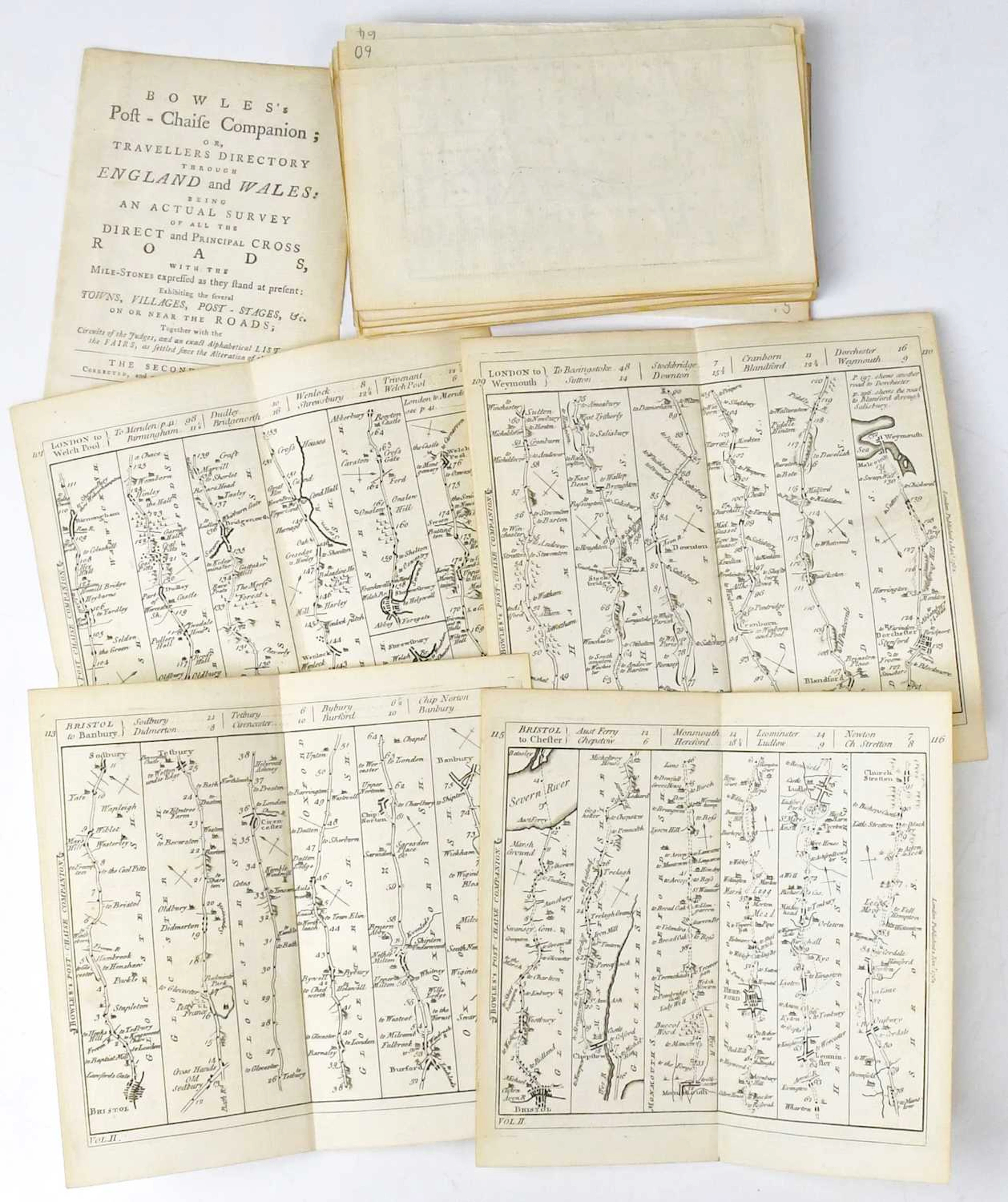 BOWLES'S; Post-Chaise Companion or Travellers Directory...