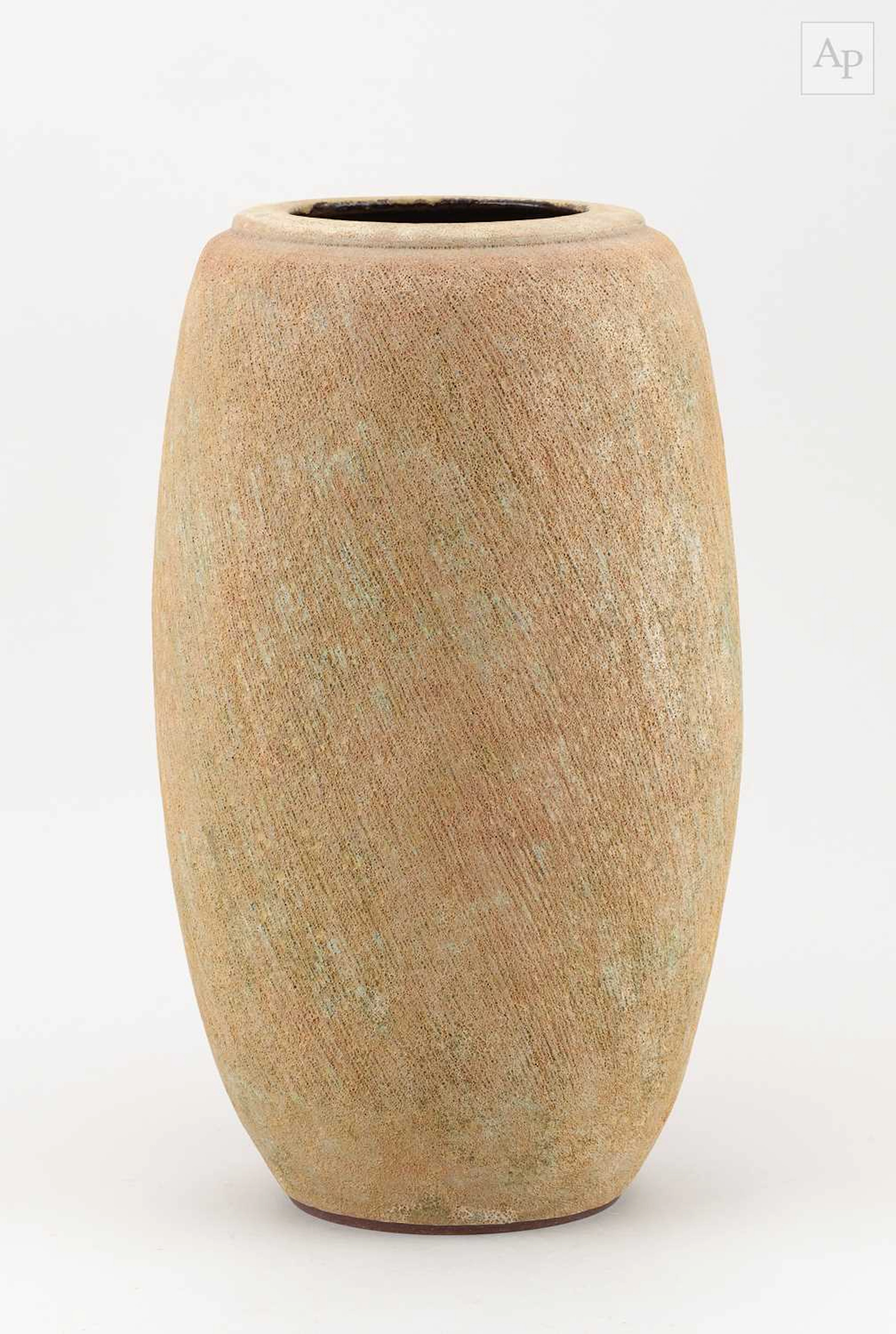 CHRIS CARTER (born 1945); a stoneware barrelled vessel...