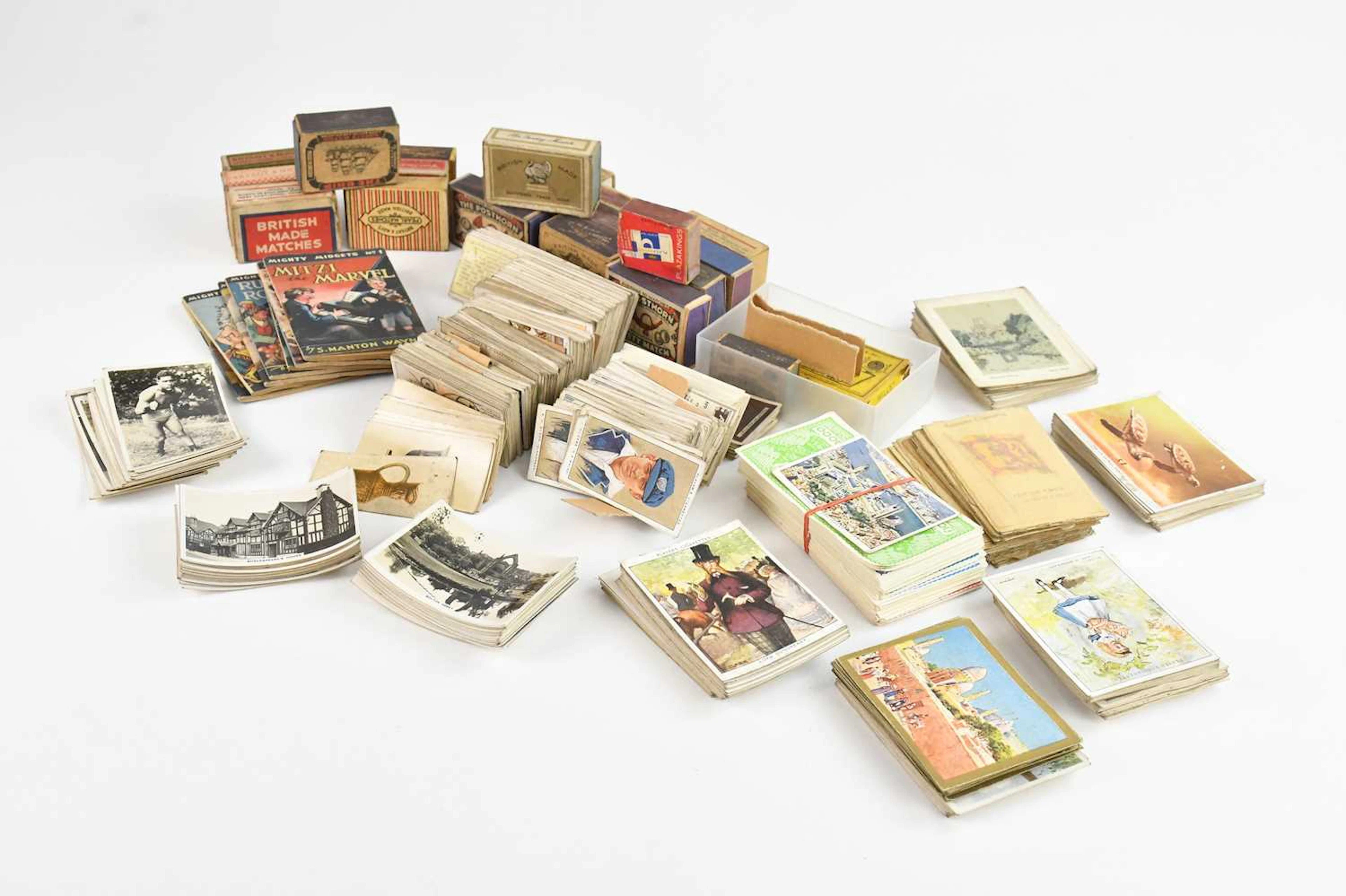 A collection of cigarette cards