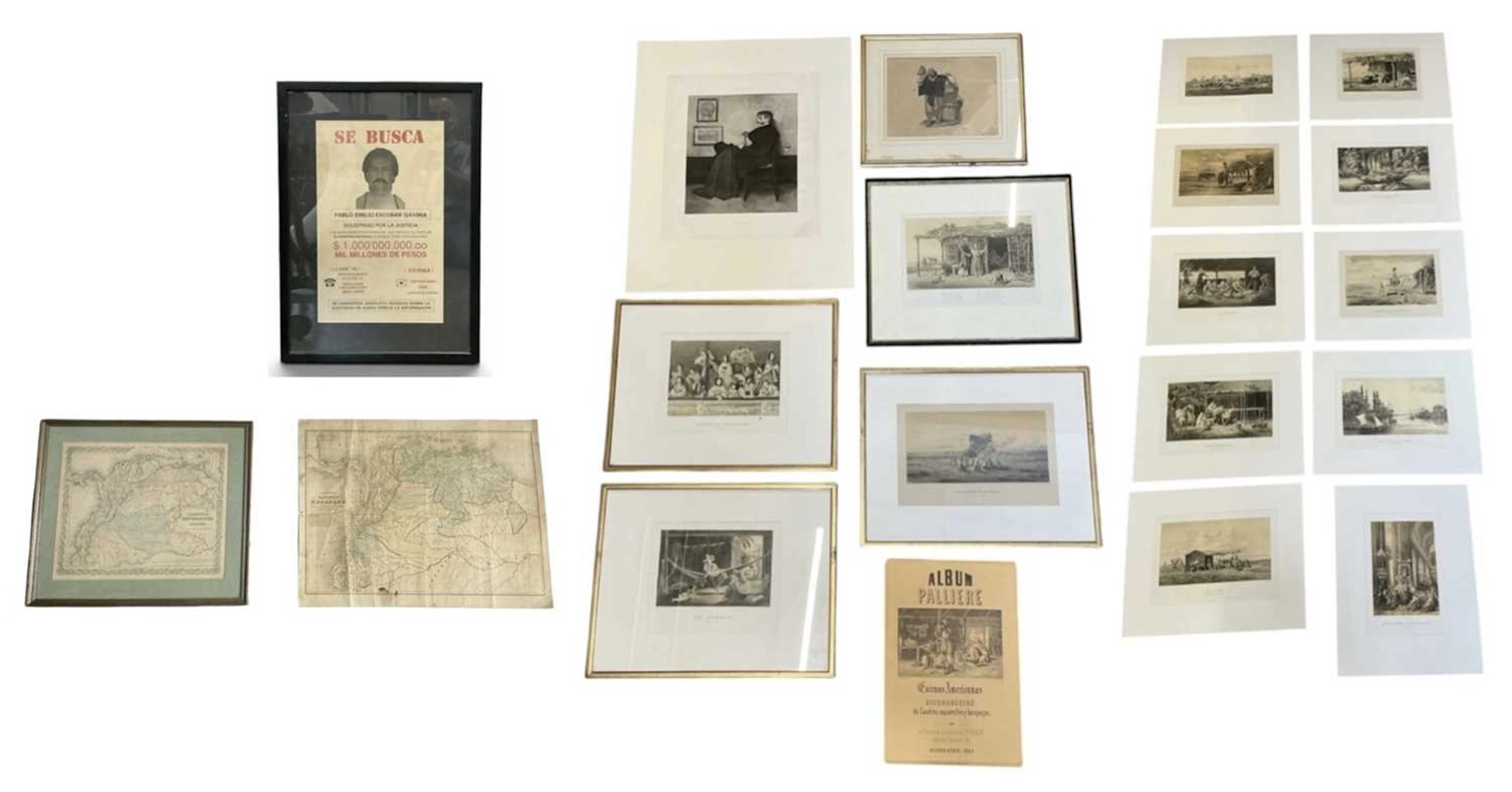 A decorative reproduction Colombian Wanted poster for Pablo Escobar