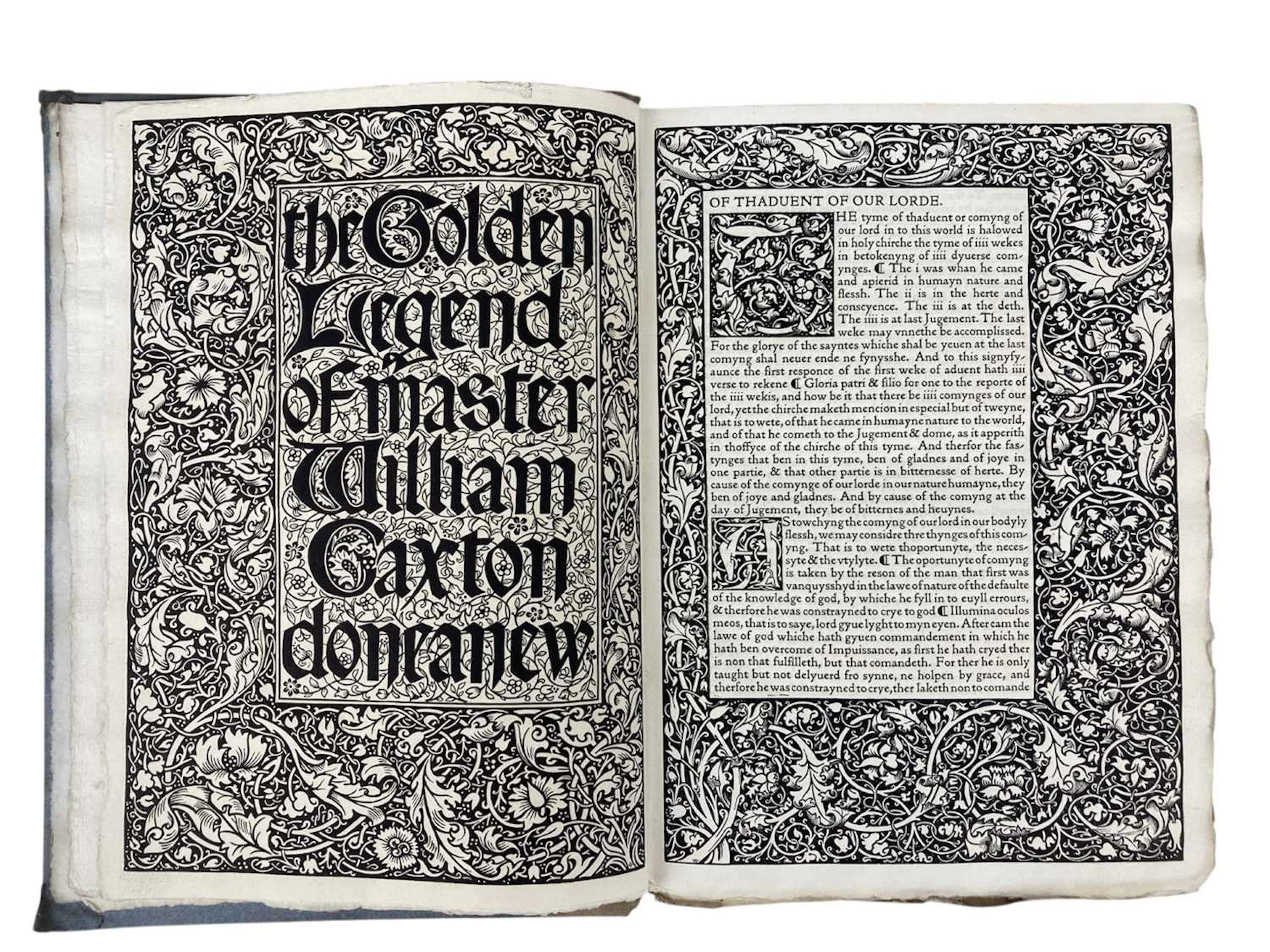 KELMSCOTT PRESS; THE GOLDEN LEGEND OF MASTER WILLIAM CAXTON DONE BY A NEW